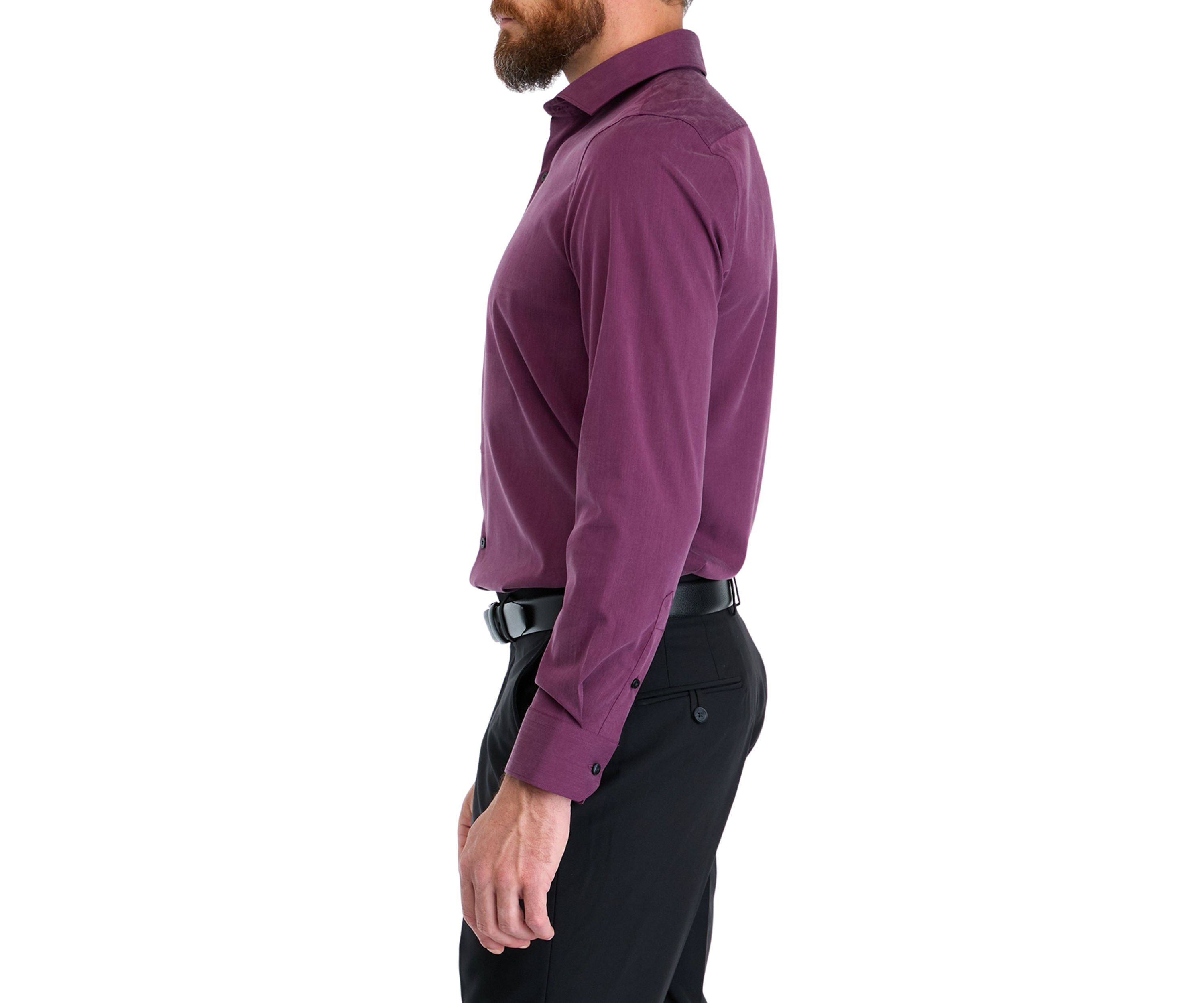 Melange Solid Dress Shirt 