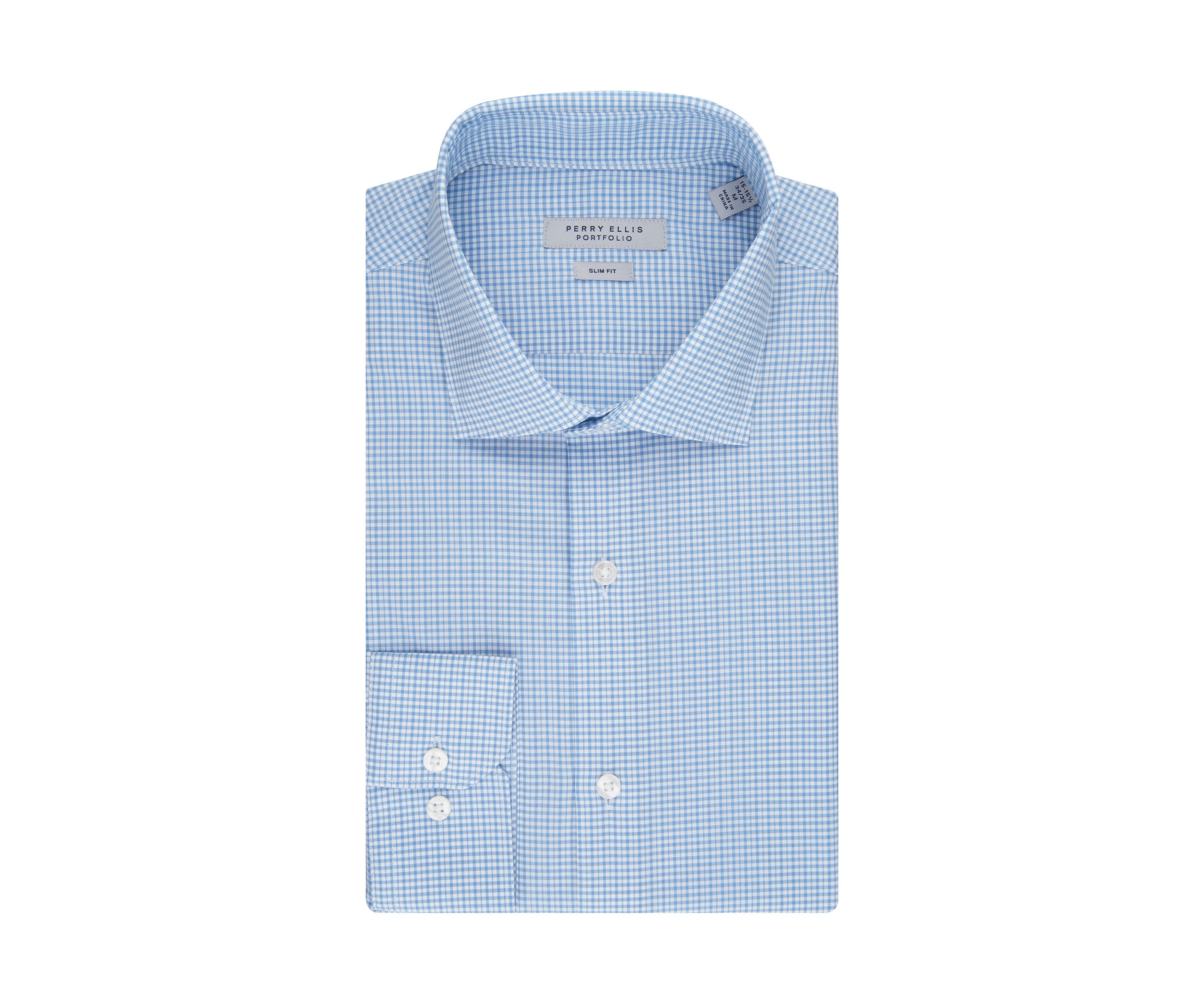 Mens Blue Check Printed Button Down Shirt