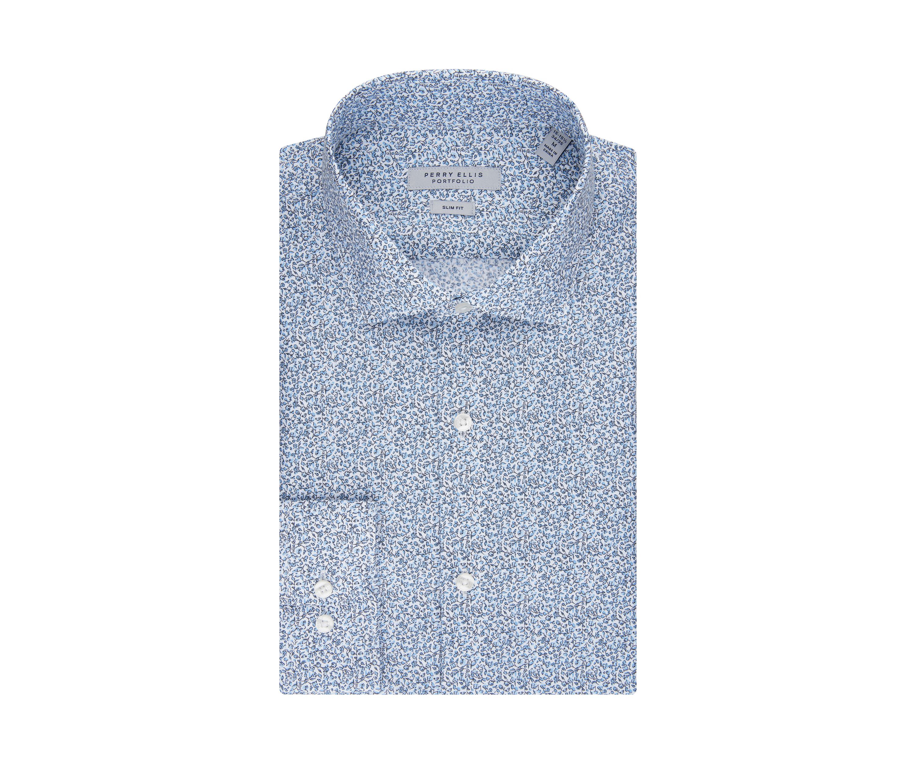 Mens Floral Printed Button Down Shirt