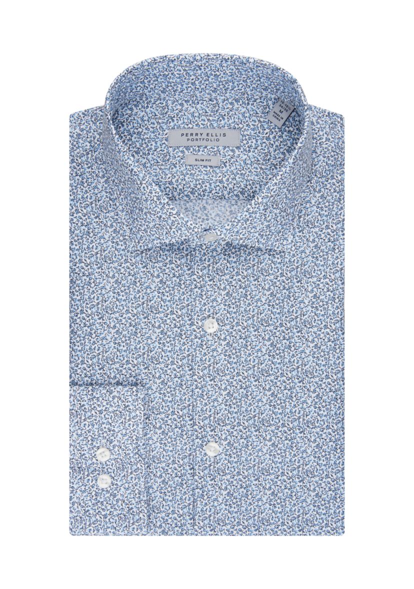Mens Floral Printed Button Down Shirt