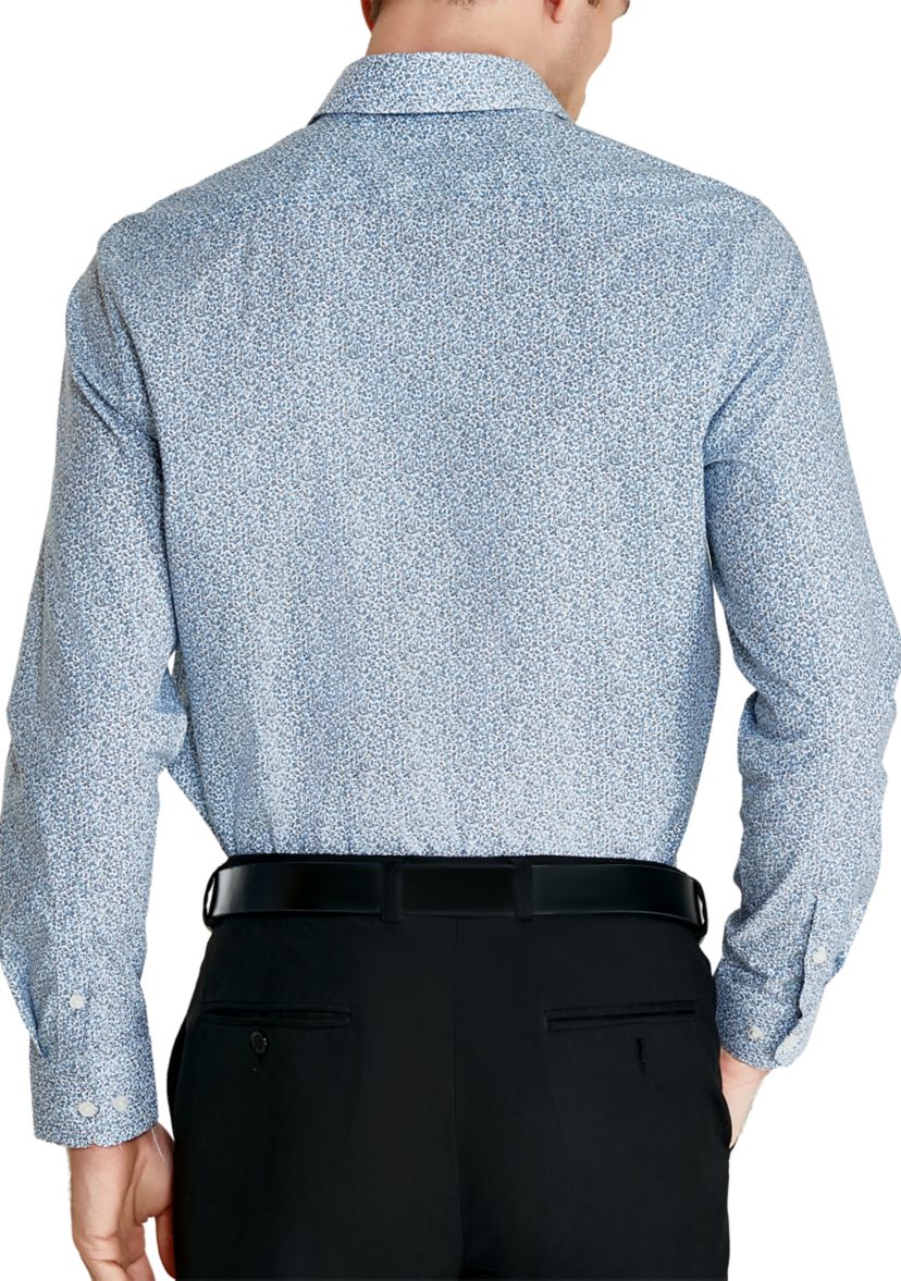 Mens Floral Printed Button Down Shirt