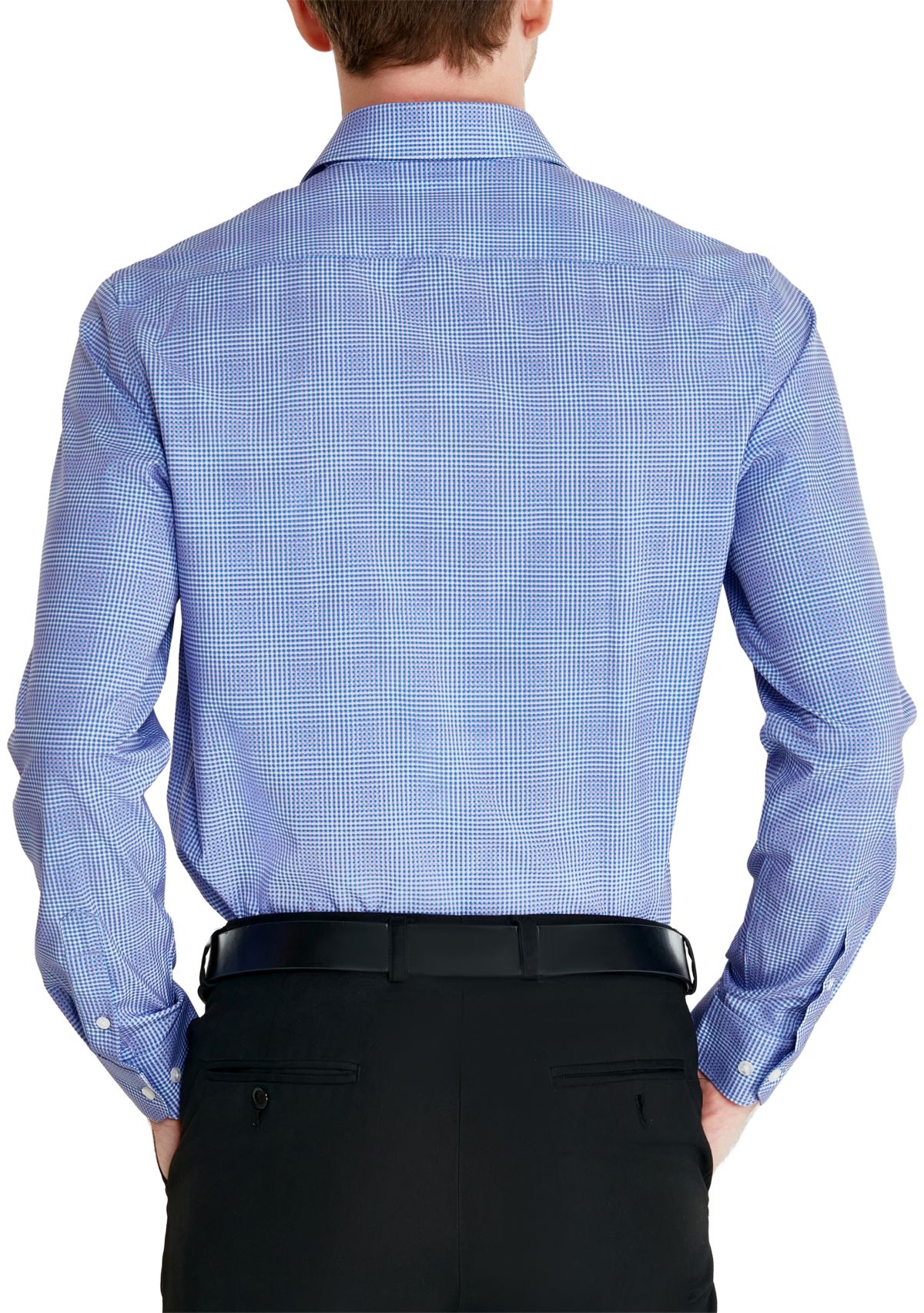 Mens Pindot Printed Button Down Shirt