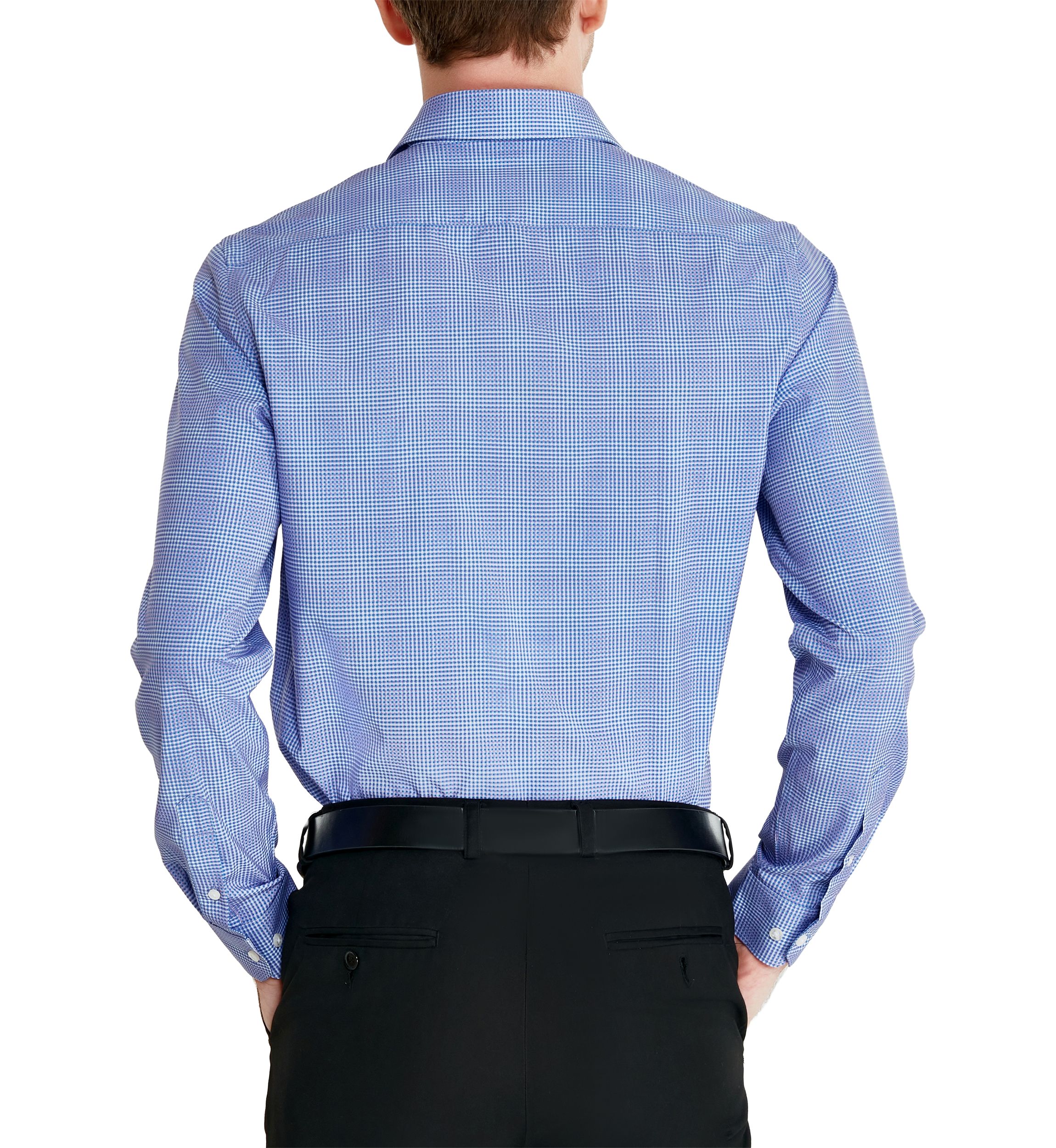 Mens Pindot Printed Button Down Shirt