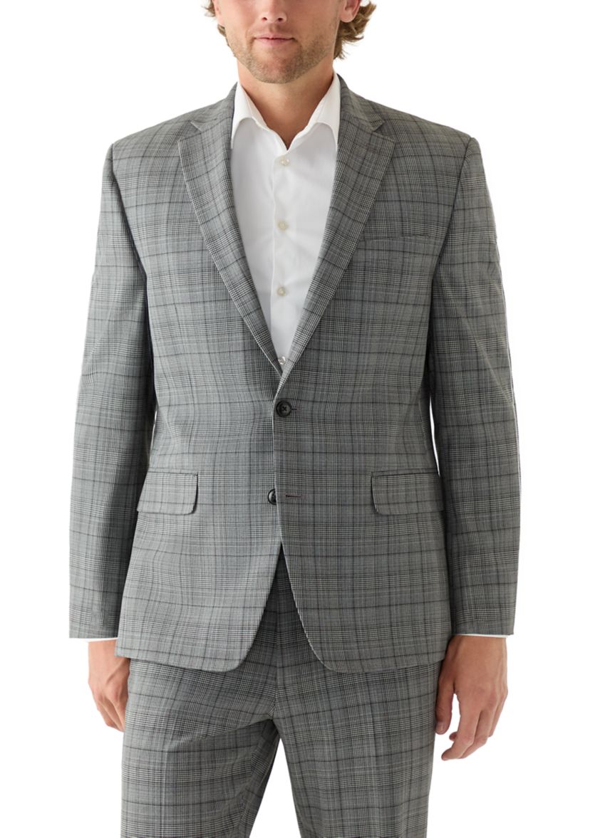 Mens Notch Lapel Two Button Suit Jacket