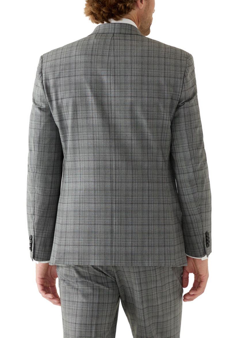 Mens Notch Lapel Two Button Suit Jacket