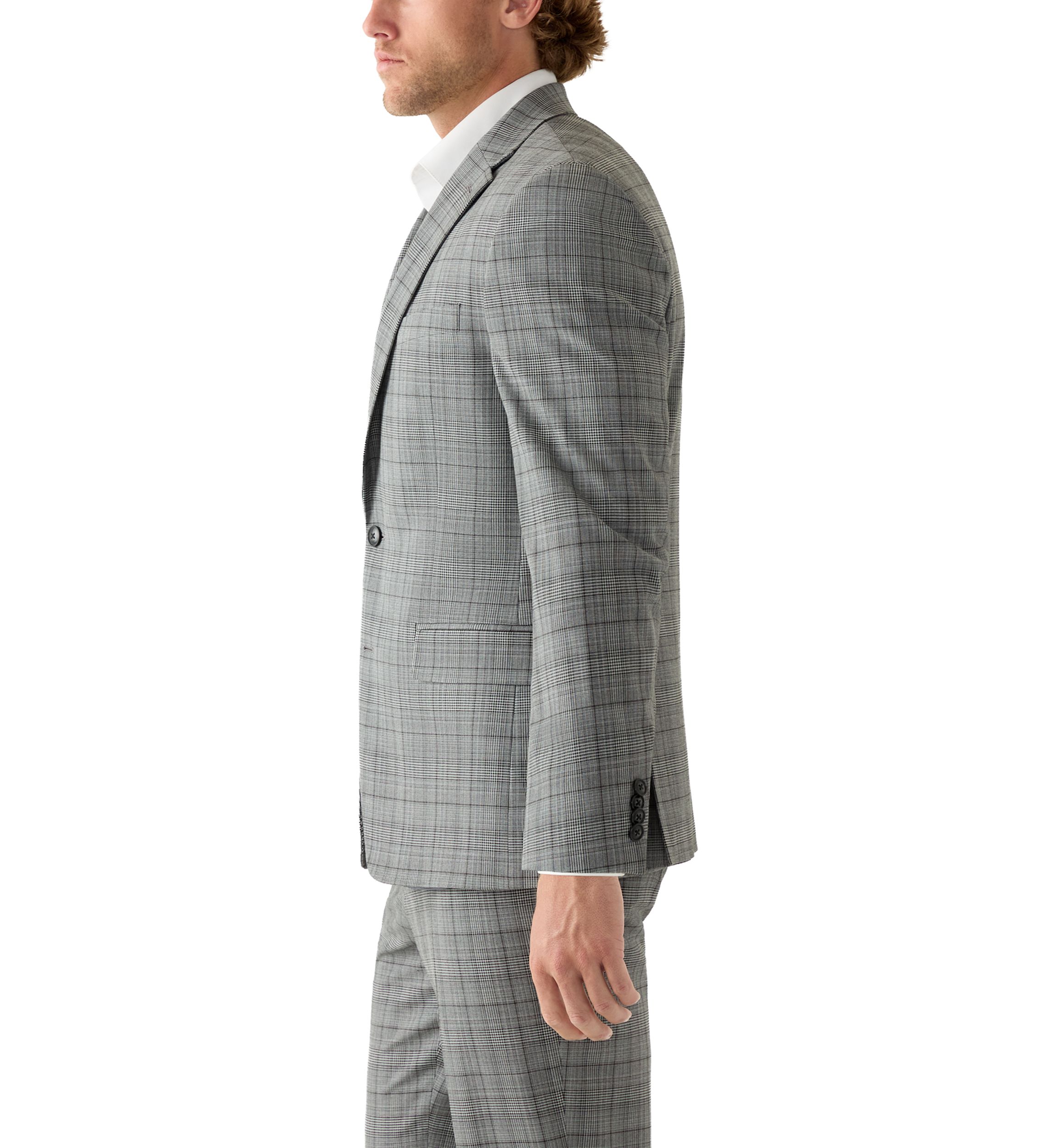 Mens Notch Lapel Two Button Suit Jacket