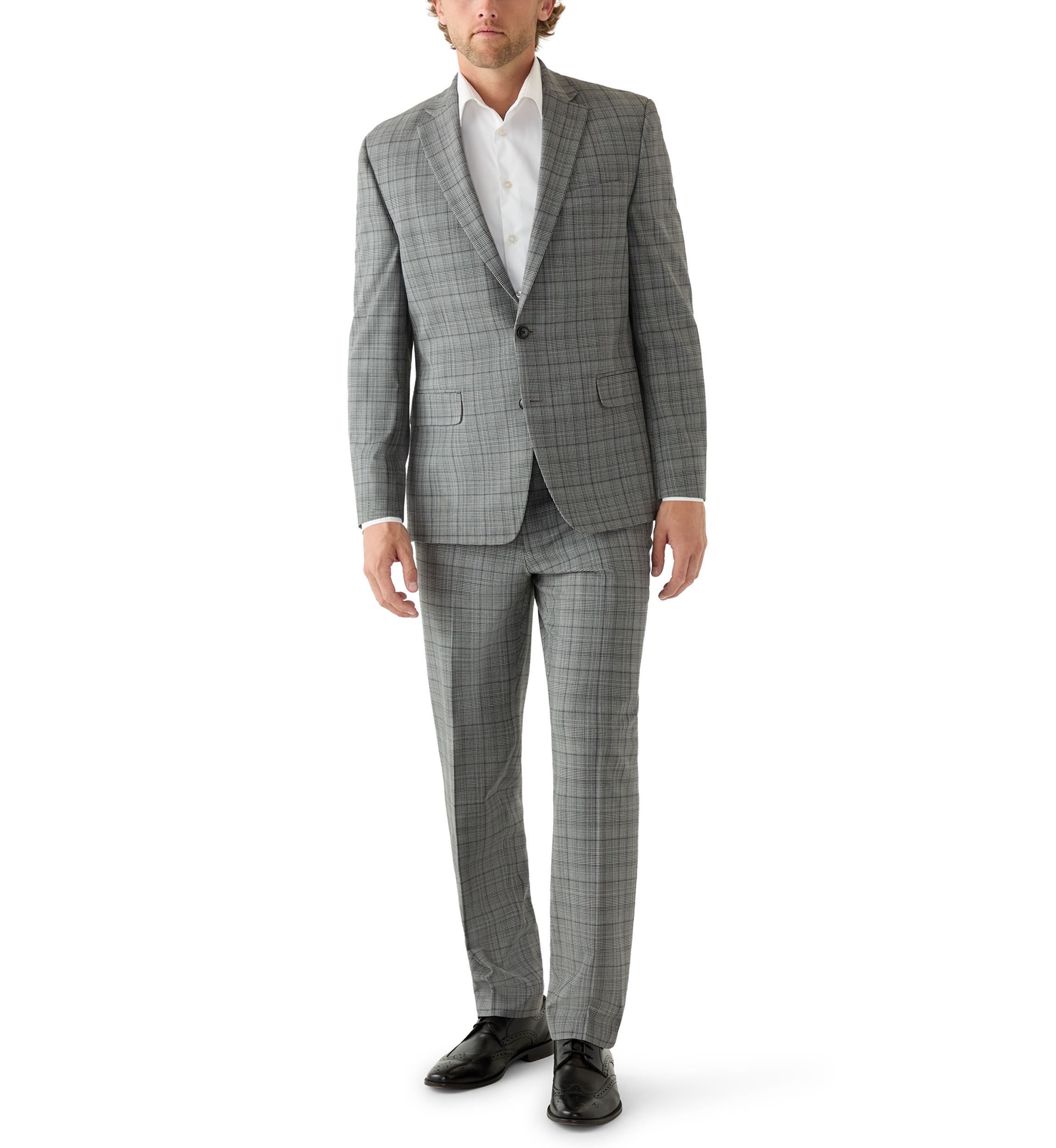 Mens Notch Lapel Two Button Suit Jacket