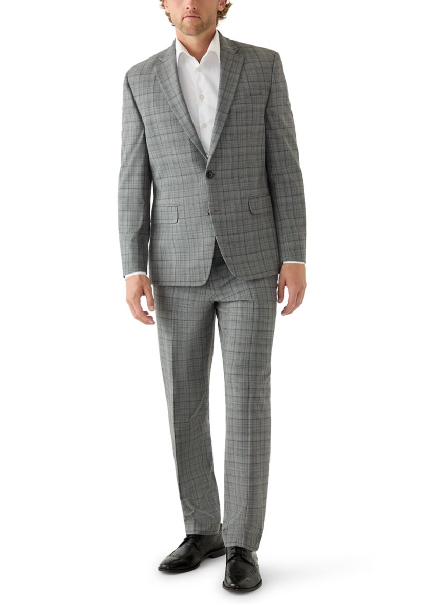 Mens Notch Lapel Two Button Suit Jacket