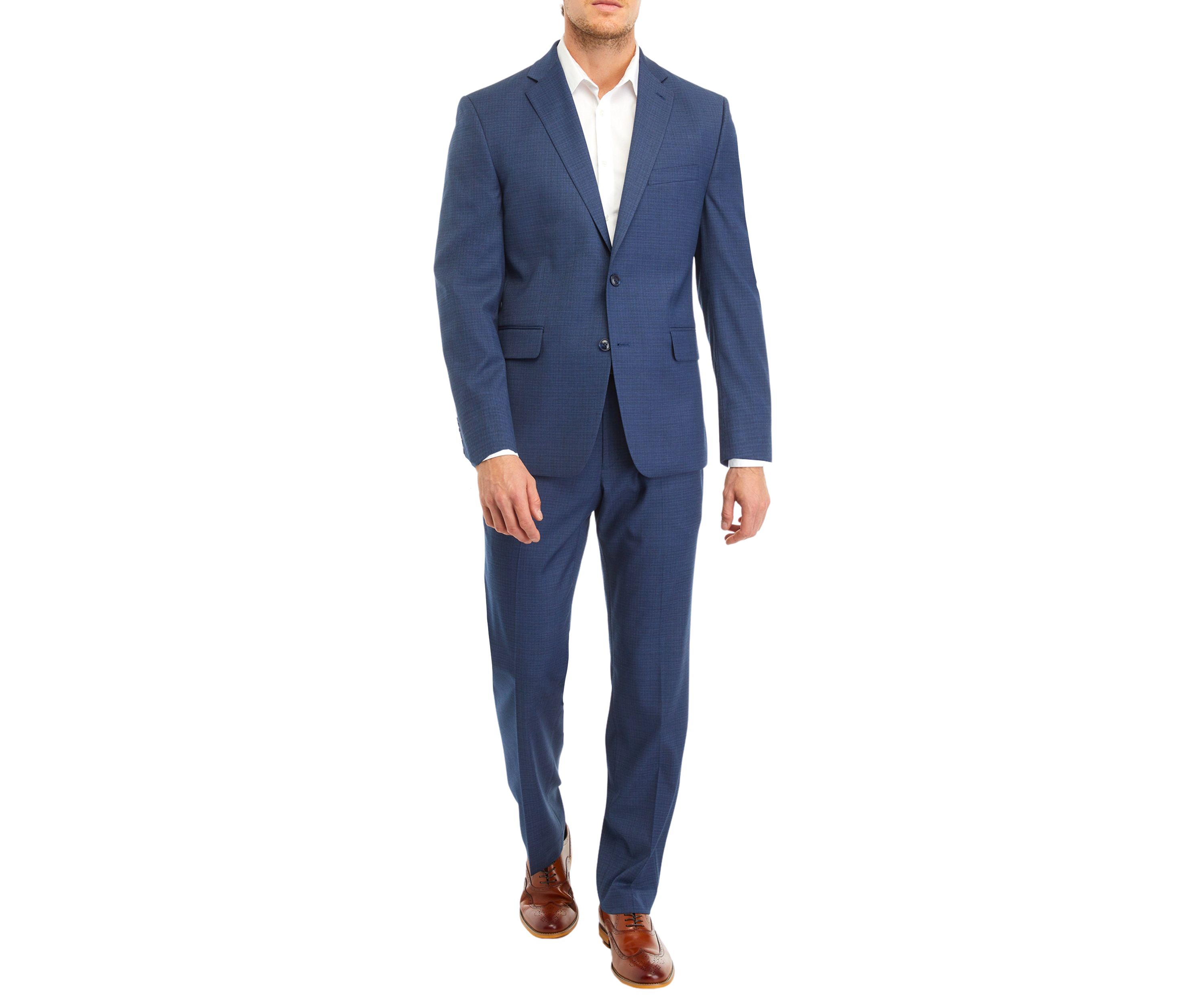 Mens Blue Texture Suit
