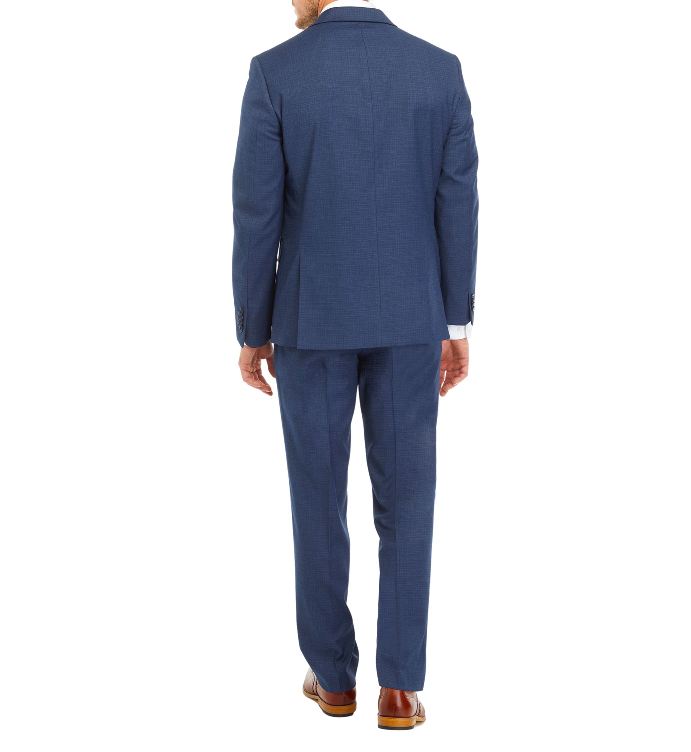 Mens Blue Texture Suit