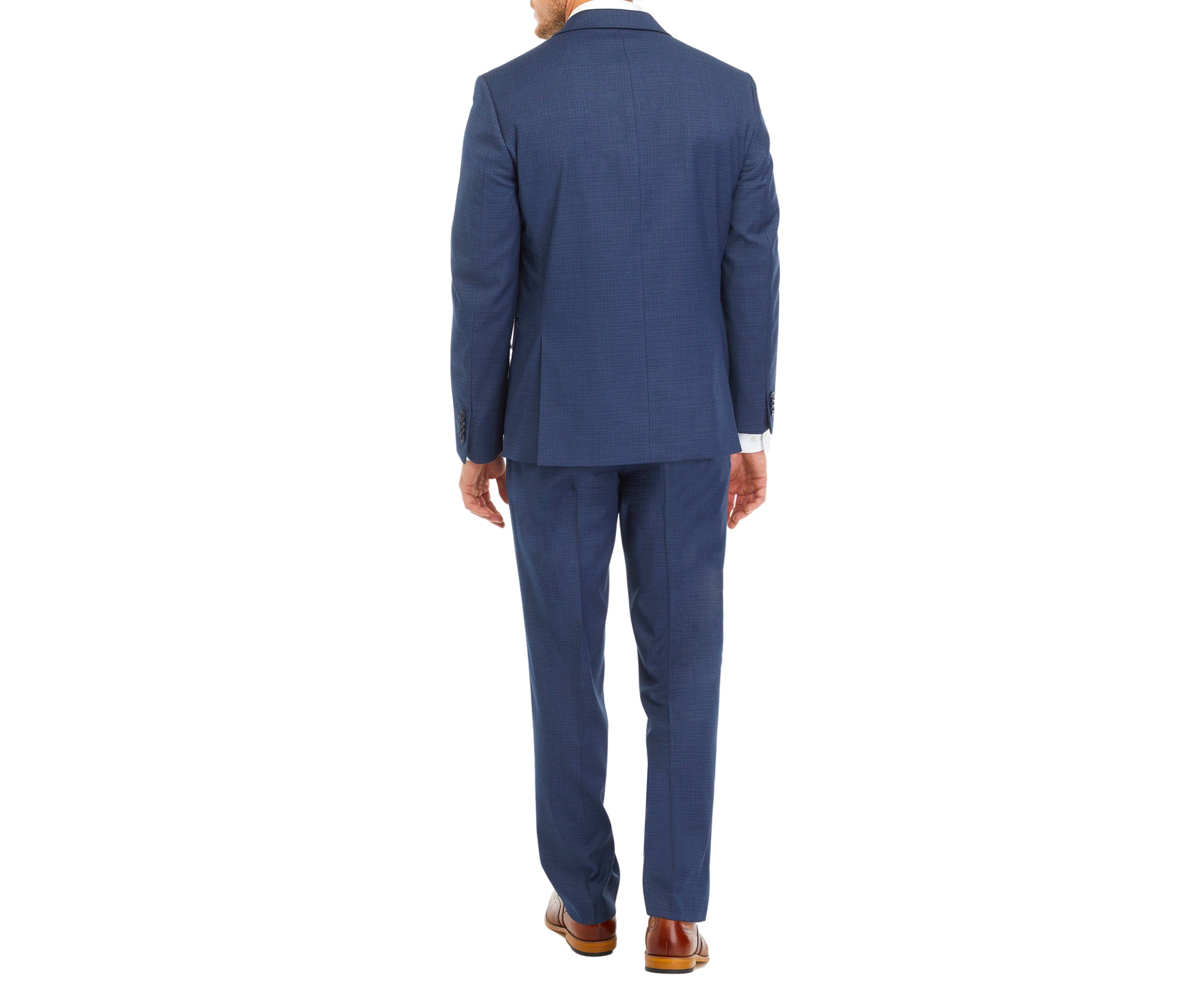 Mens Blue Texture Suit