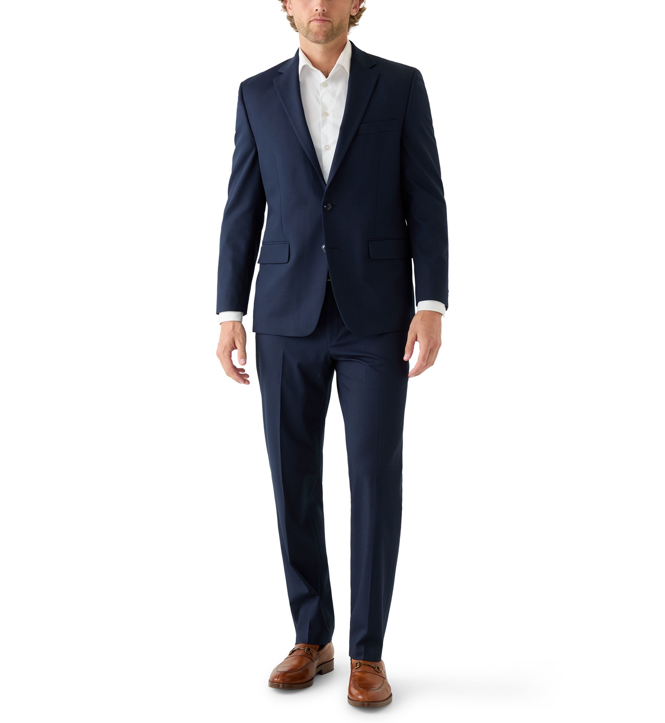 white christmas dresses Designer Belted Suit Men Navy Two Piece Suit Formal Wedding Suit