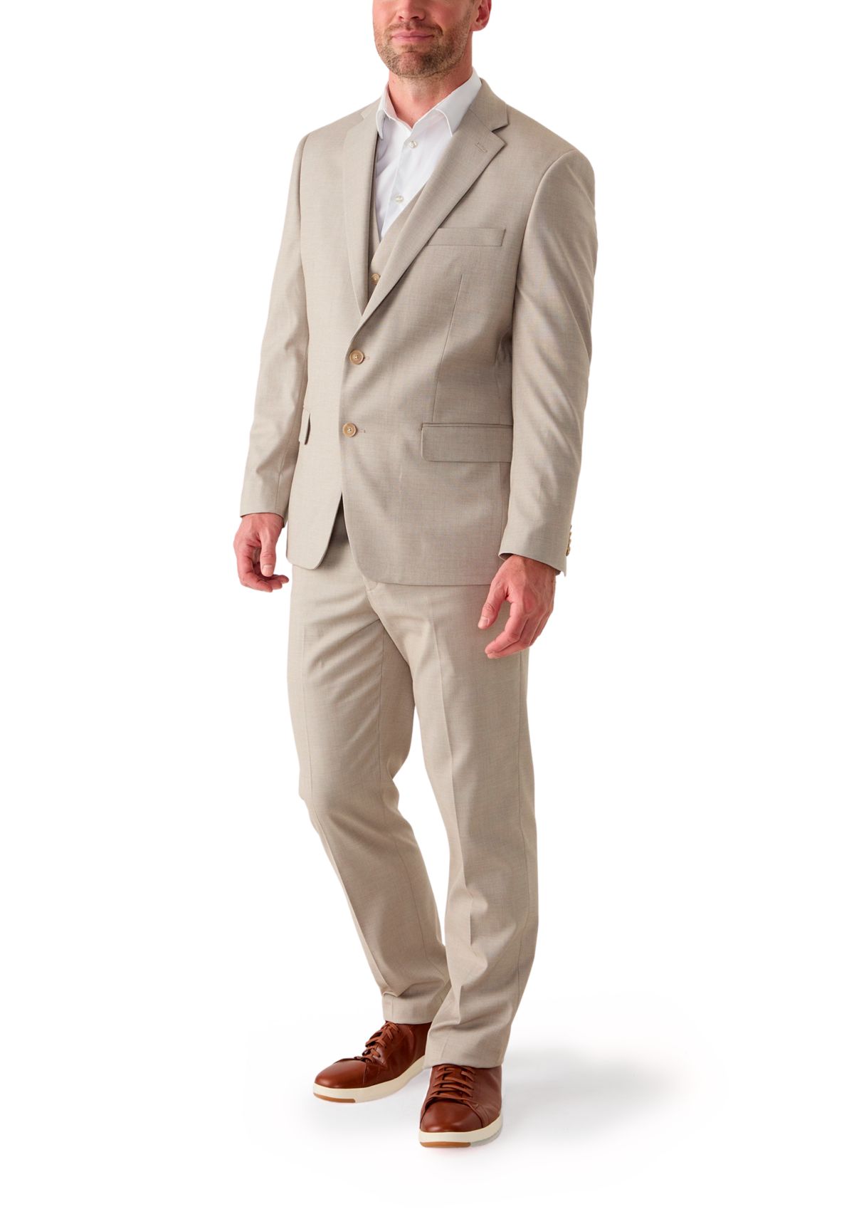 Mens Front Double Besom Pocket Suit Vest