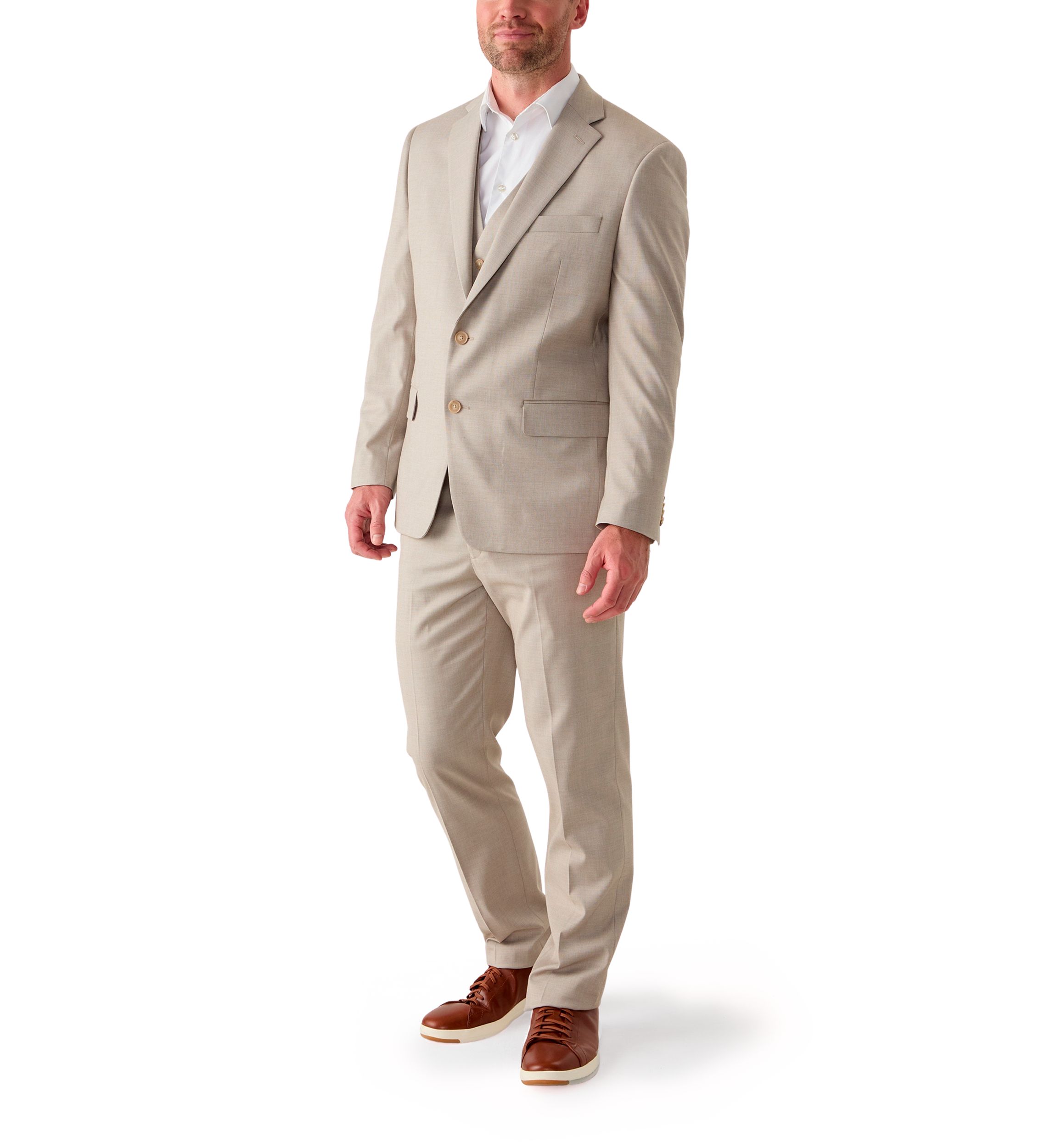 Mens Front Double Besom Pocket Suit Vest