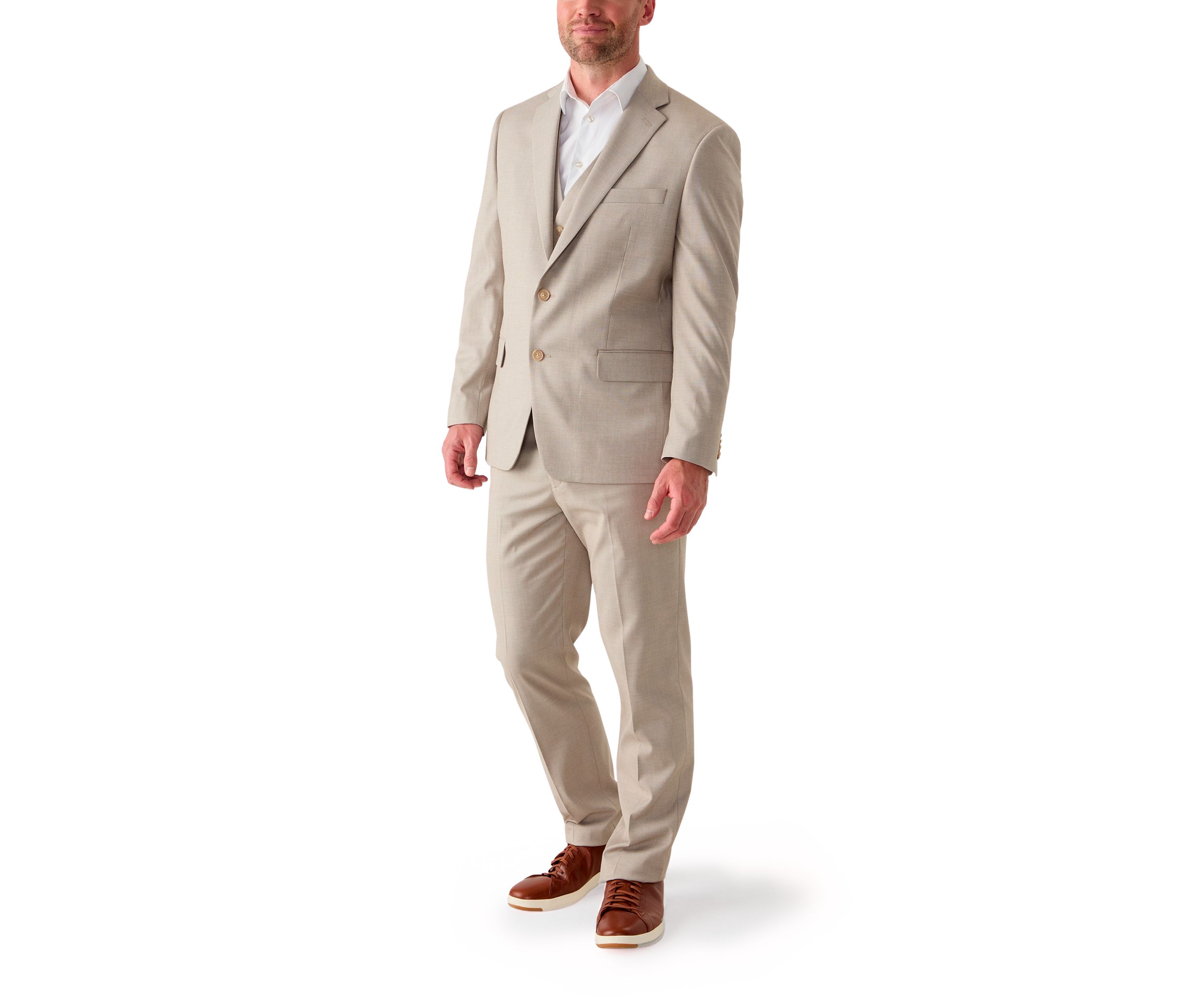 Mens Front Double Besom Pocket Suit Vest