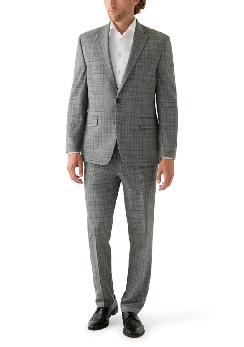Mens Black and White Plaid Pants