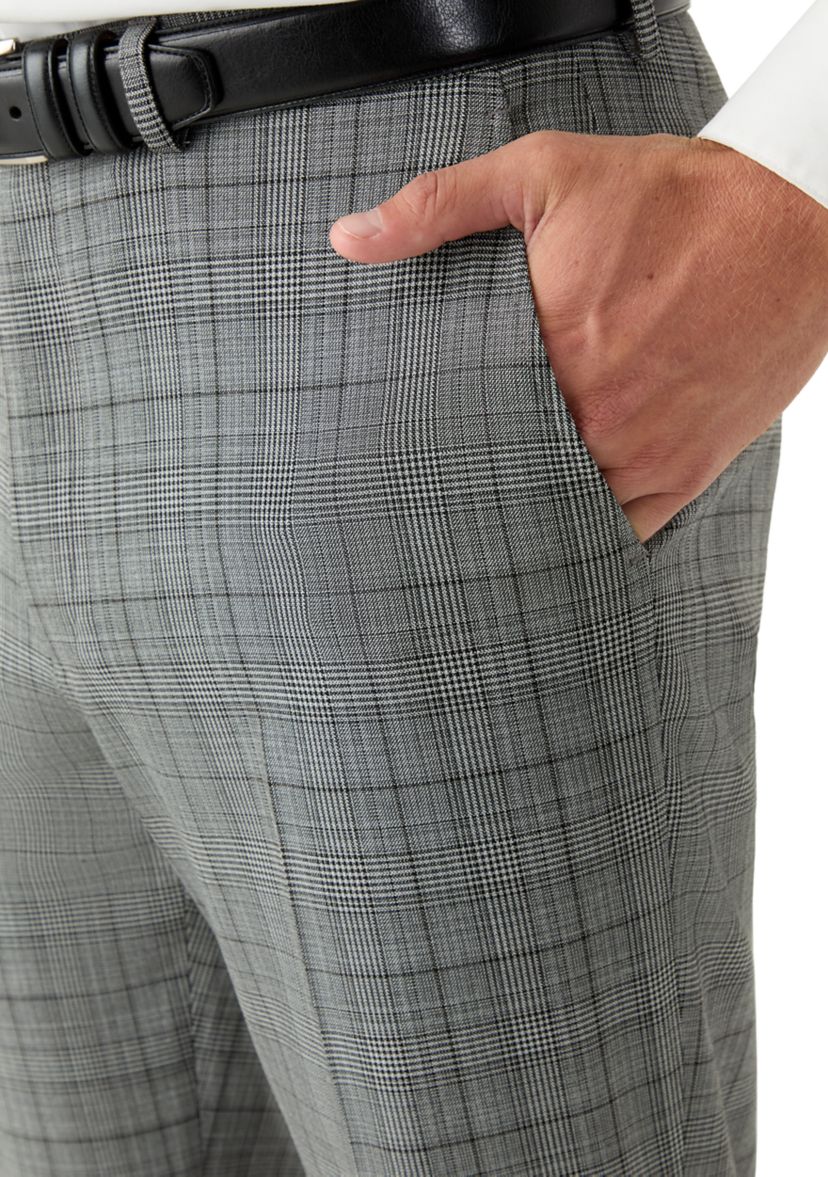 Mens Black and White Plaid Pants