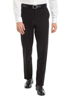 Perry Ellis Men's Solid Suit Separate Pants, Black, 34 x 32