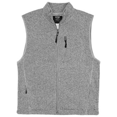 Victory Outfitters Men's Salt & Pepper Zip Fleece Vest, Grey, Medium