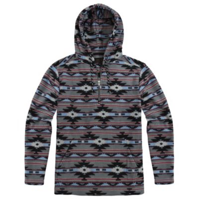 Victory Outfitters Men's 1/4 Zip Pullover Aztec Fleece, Gray, 2XL