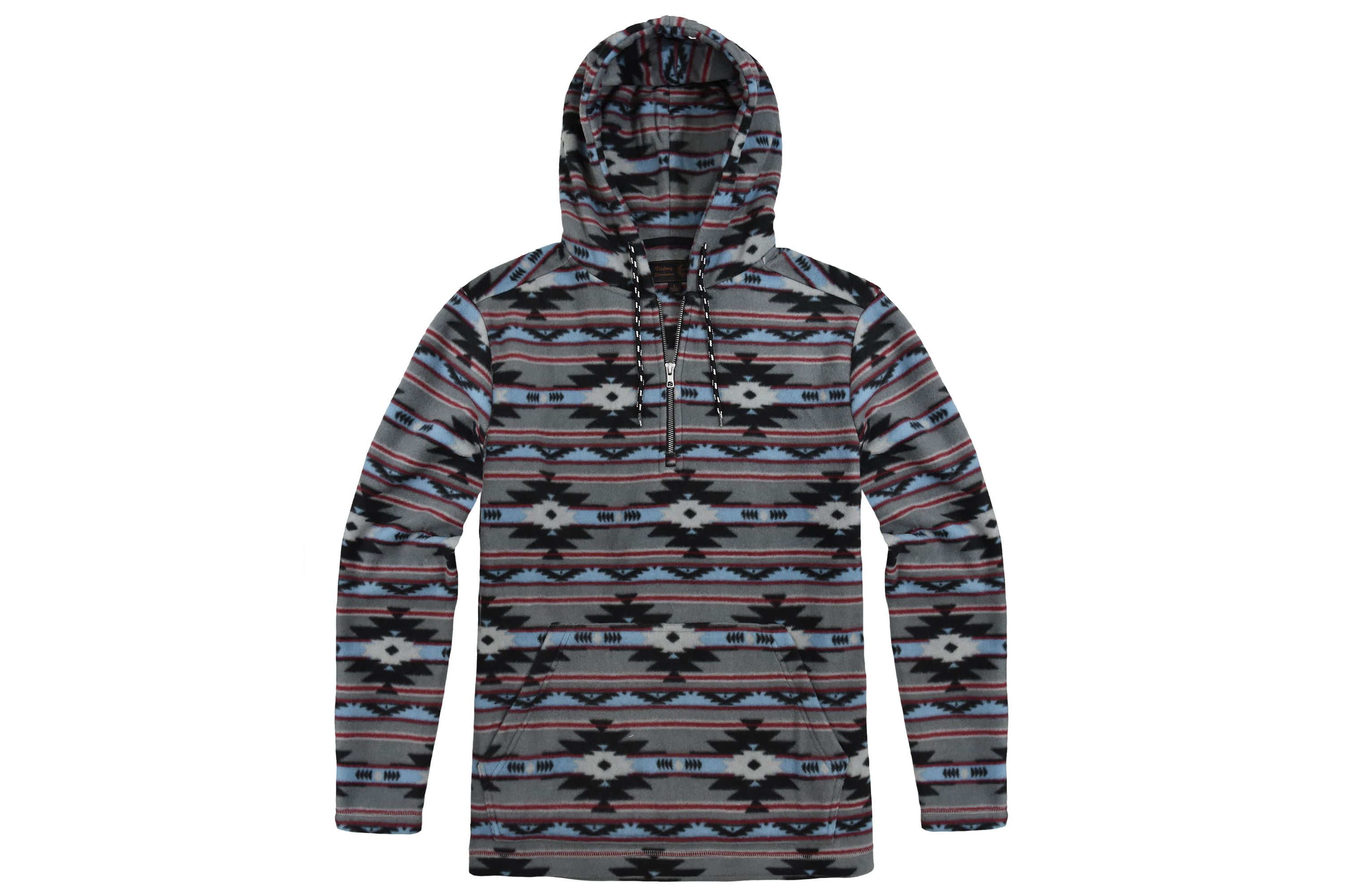 Mens 1/4 Zip Pullover Aztec Fleece