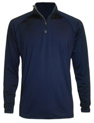 Victory Outfitters Men's Lightweight Active 1/4-Zip Stretch Pullover, Navy Blue, 2XL