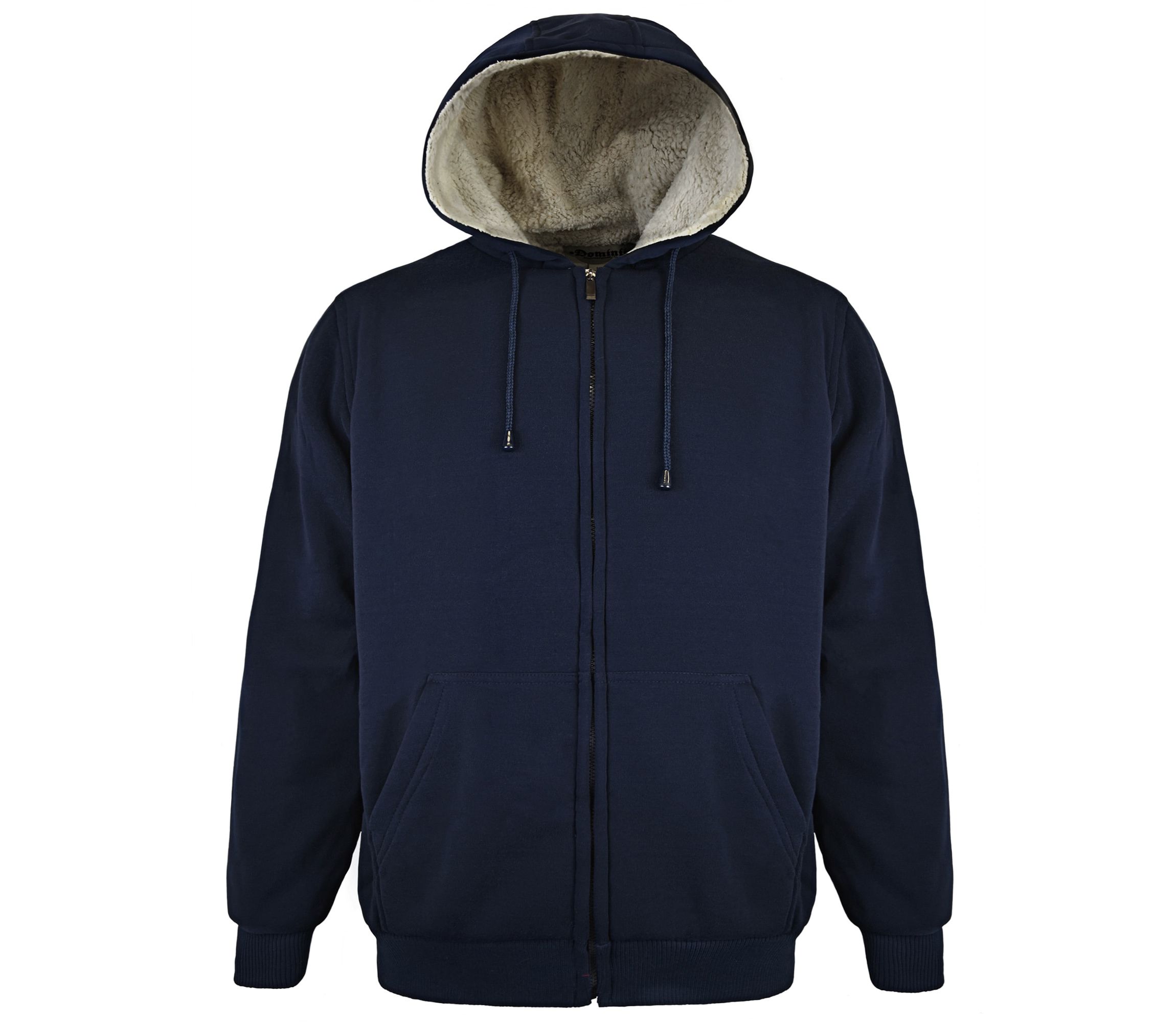 Mens Fleece Zip Up Hoodie with Soft Berber Lining