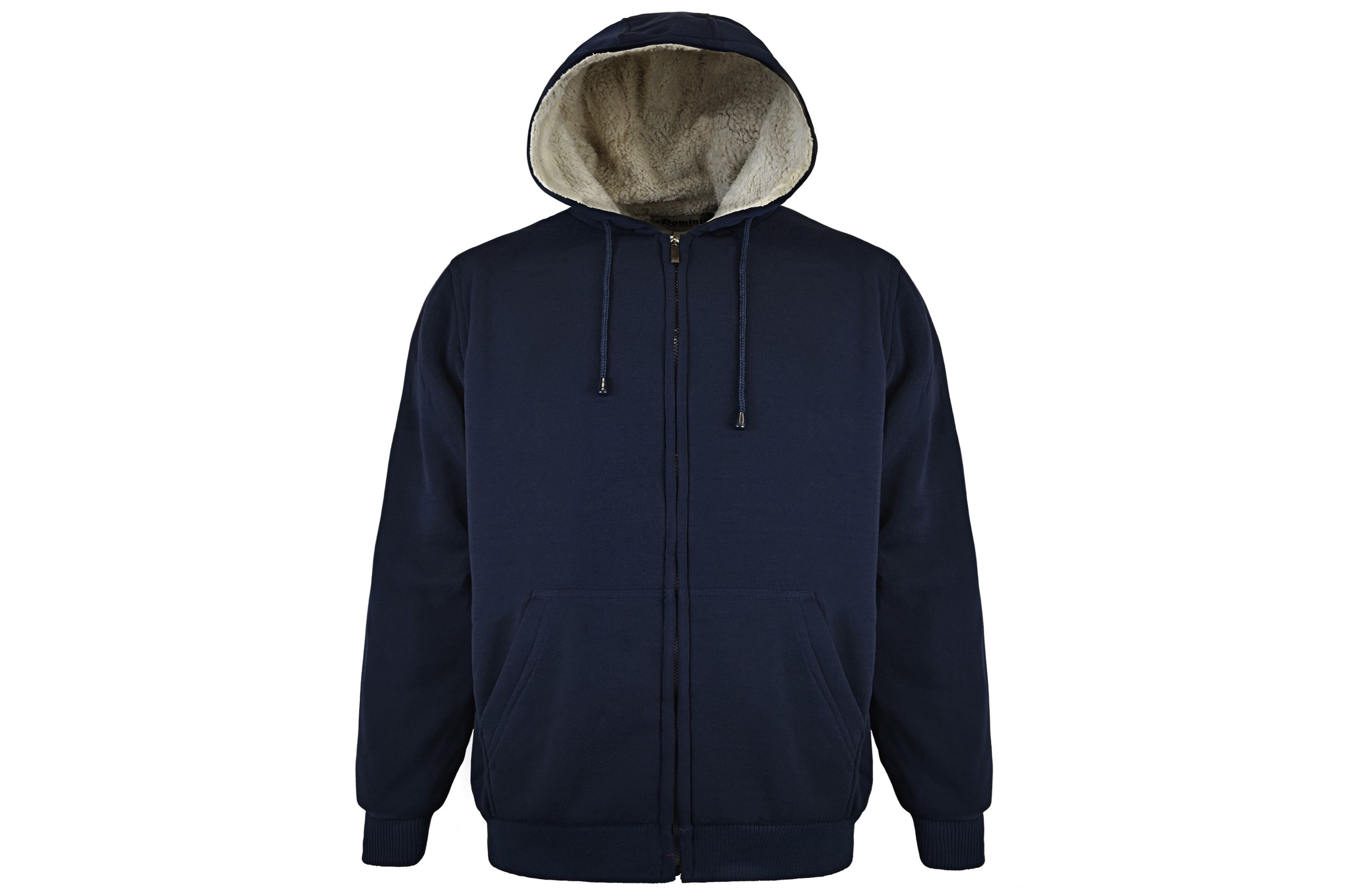 Mens Fleece Zip Up Hoodie with Soft Berber Lining