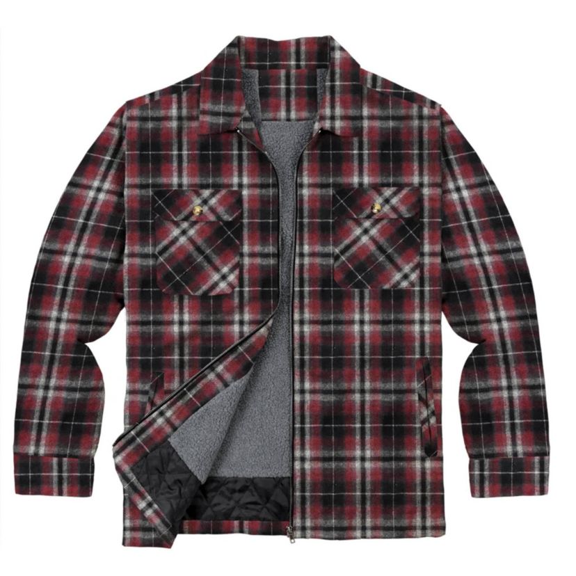 Sherpa Lined Flannel Jacket