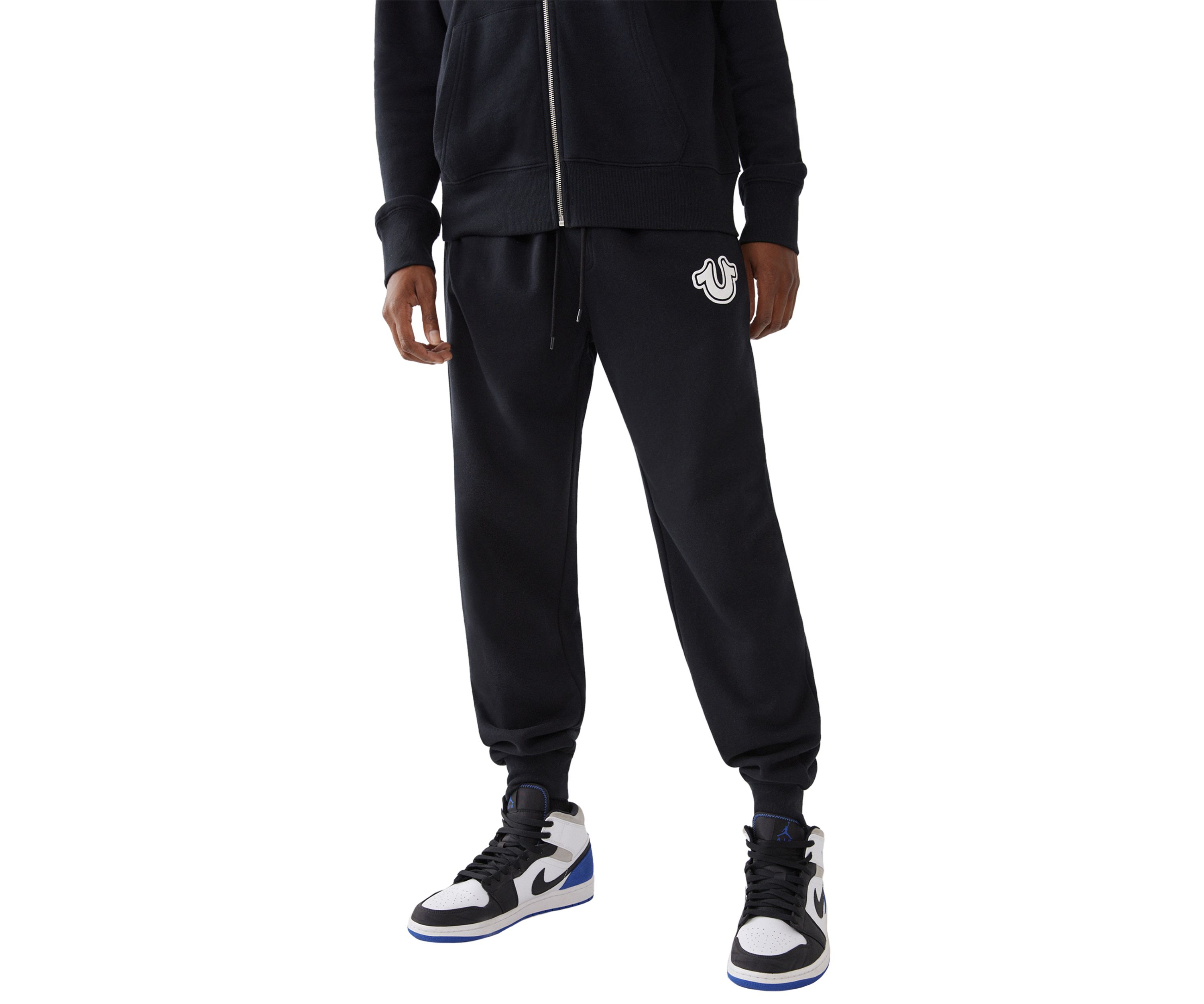 Mens Puff Print Logo Knit Jogger Sweatpants