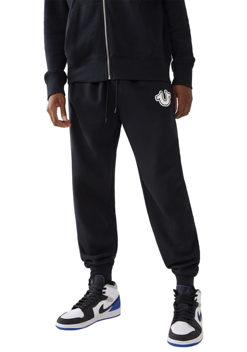 Mens Puff Print Logo Knit Jogger Sweatpants