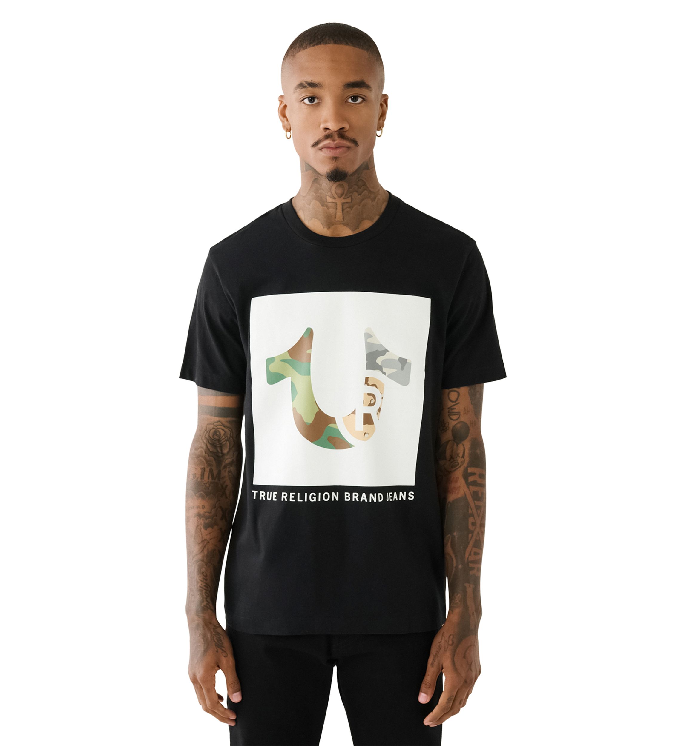 Multi Camo Logo Short Sleeve T-Shirt 