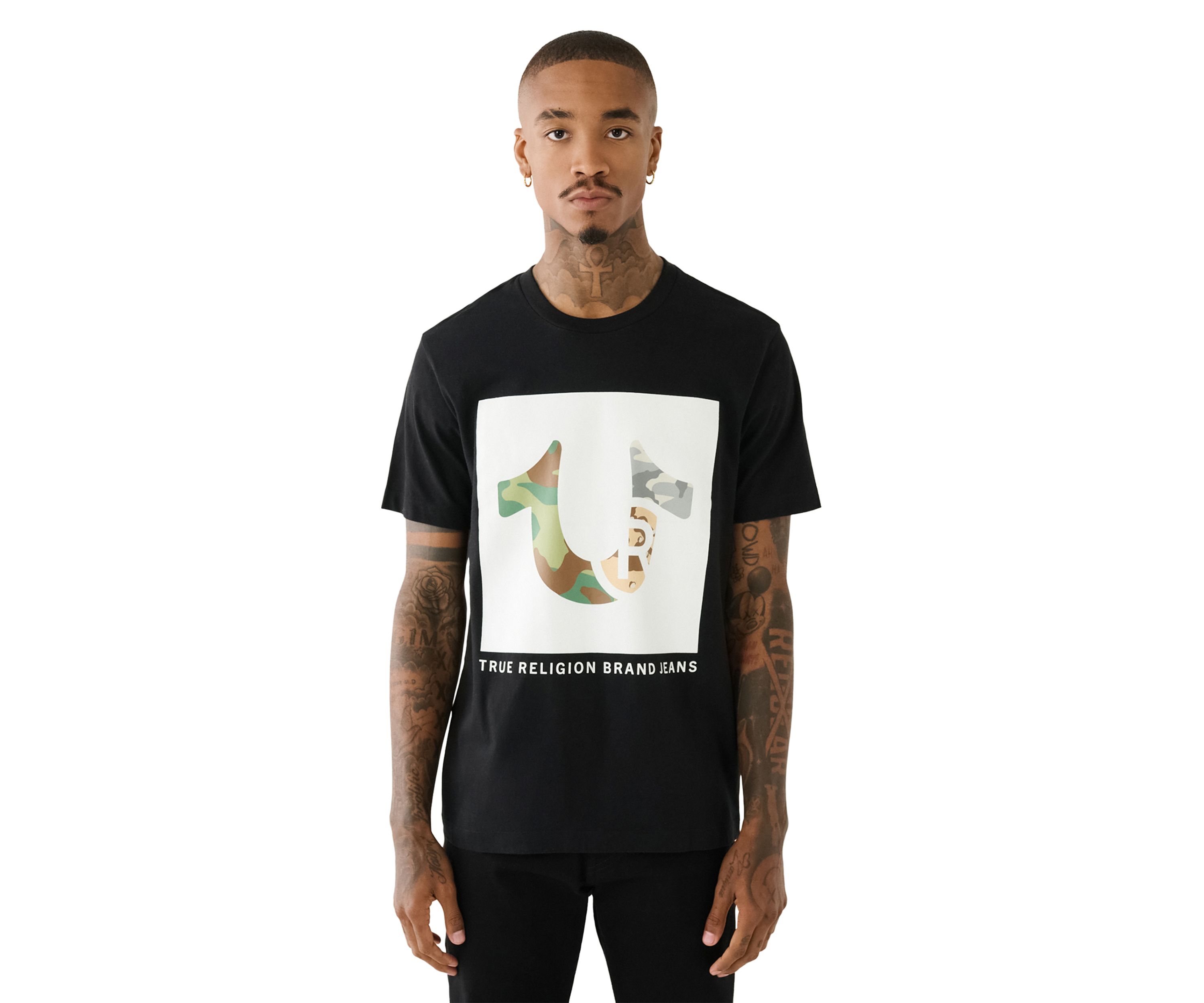 Multi Camo Logo Short Sleeve T-Shirt 