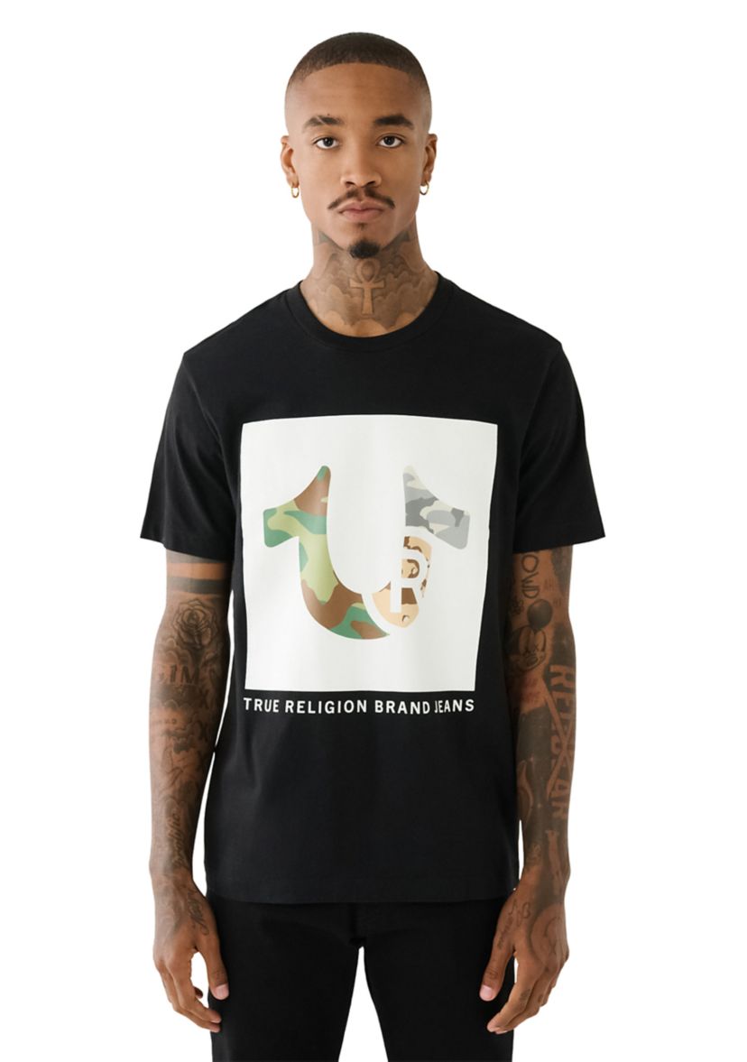Multi Camo Logo Short Sleeve T-Shirt 