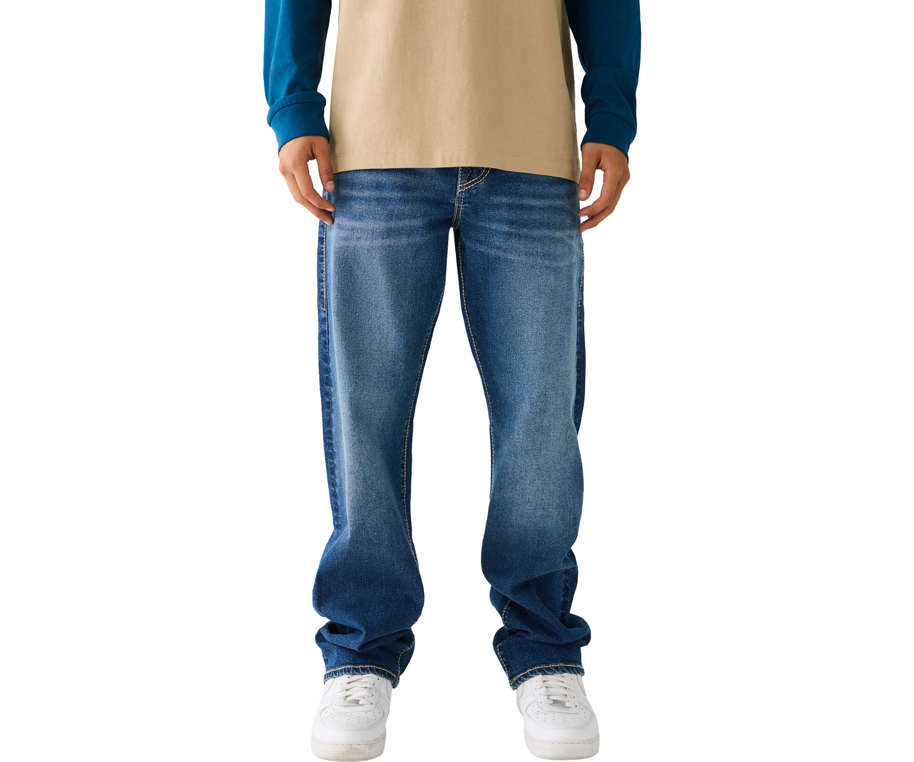 Mens Ricky Big T Stitch Straight Jeans