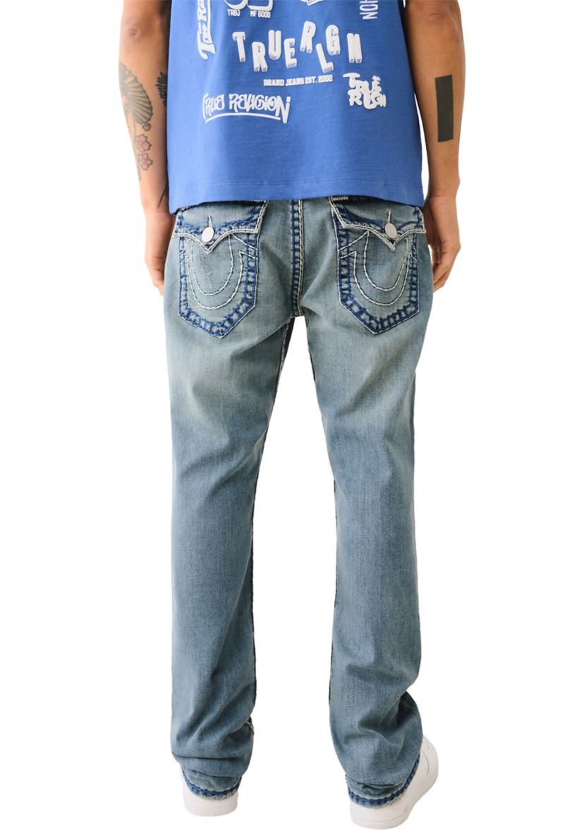 True Religion Men's Ricky Super T Flap Straight Fit Jeans | Belk