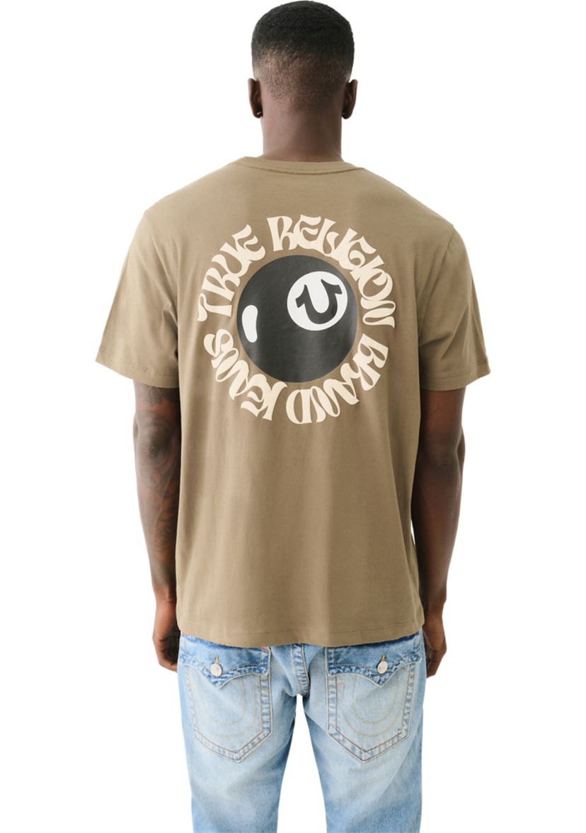 Mens Puff Print Billiards Logo Graphic T-Shirt