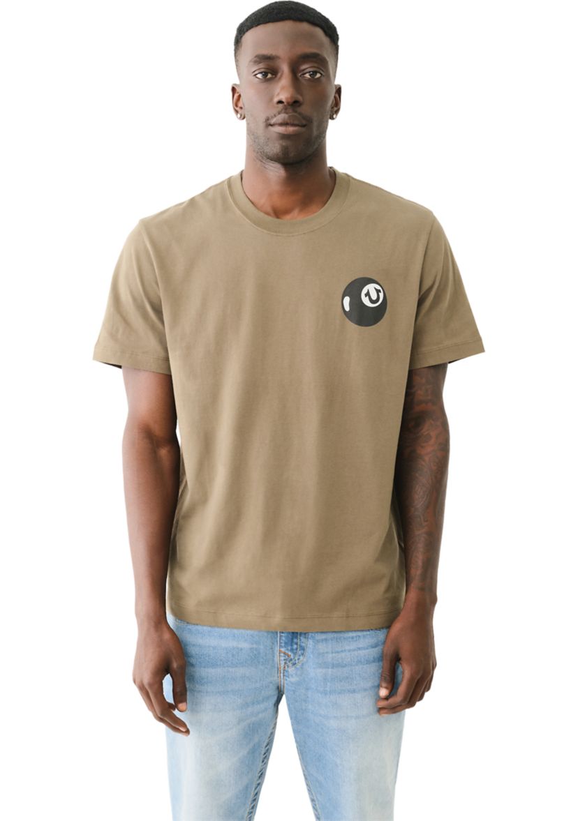 Mens Puff Print Billiards Logo Graphic T-Shirt