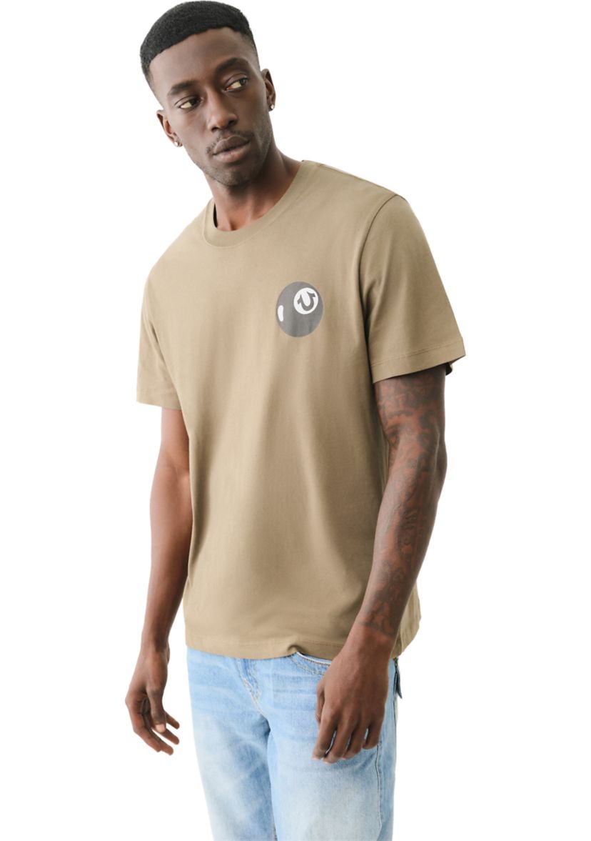 Mens Puff Print Billiards Logo Graphic T-Shirt