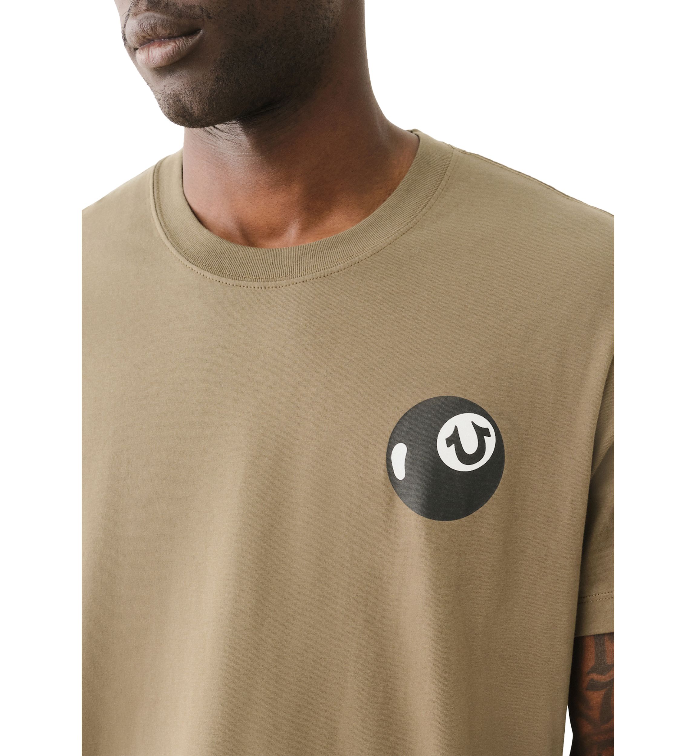 Mens Puff Print Billiards Logo Graphic T-Shirt