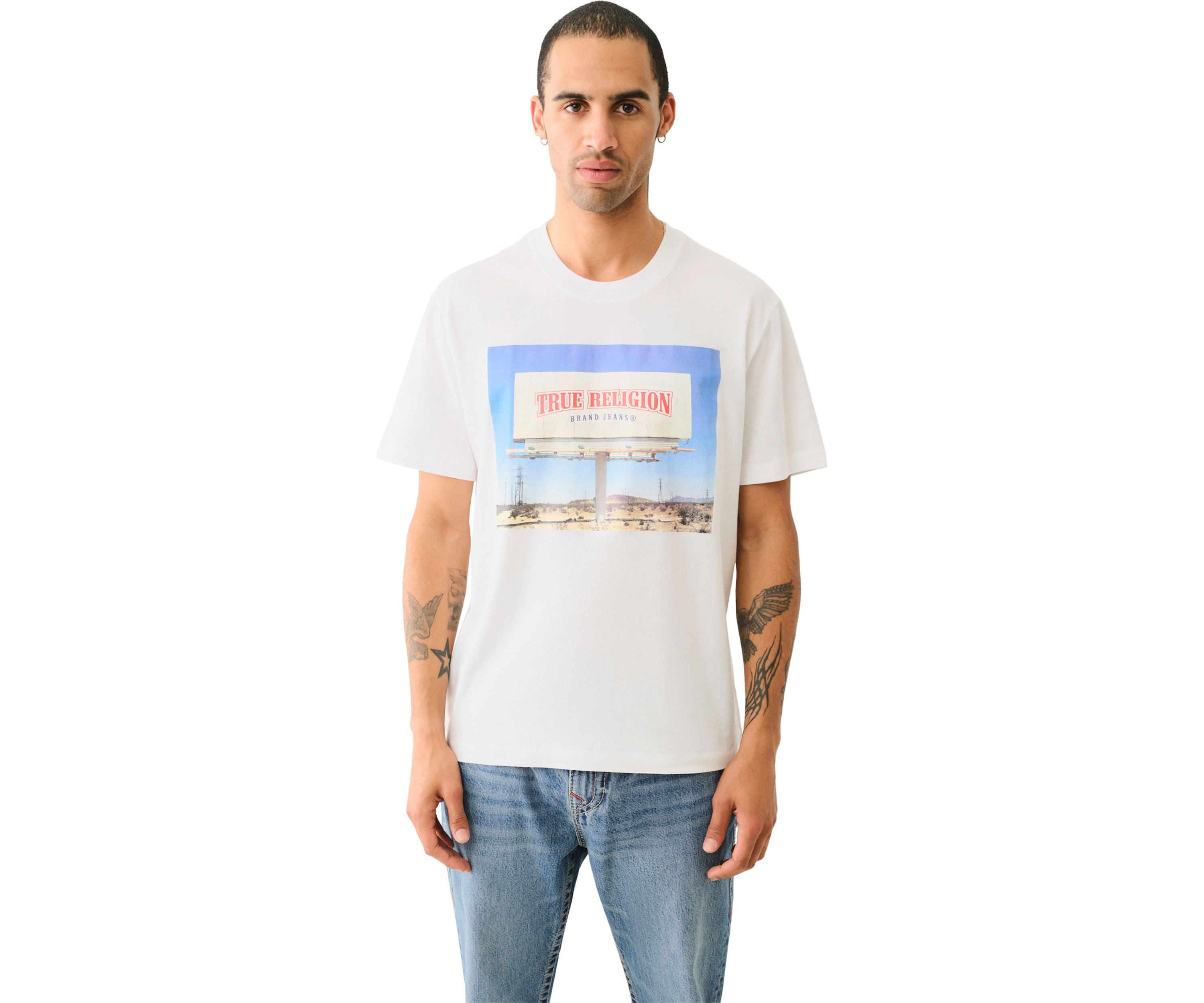 Mens Billboard Short Sleeve Logo Graphic T-Shirt