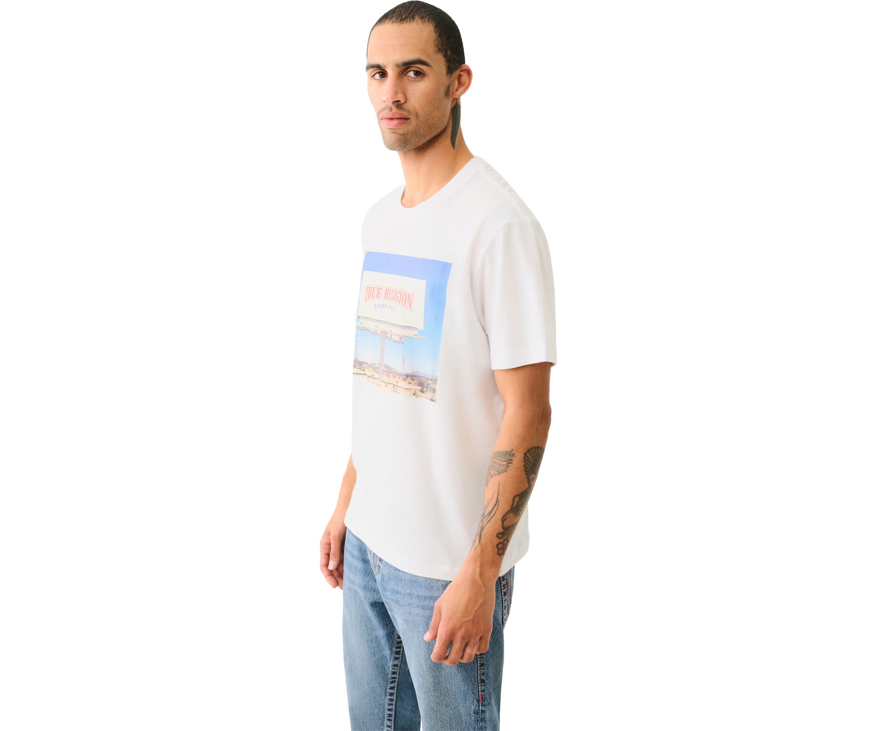 Mens Billboard Short Sleeve Logo Graphic T-Shirt