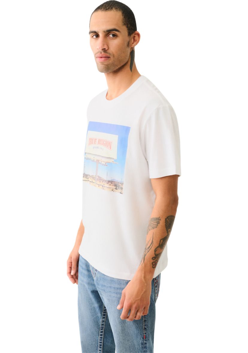 Mens Billboard Short Sleeve Logo Graphic T-Shirt