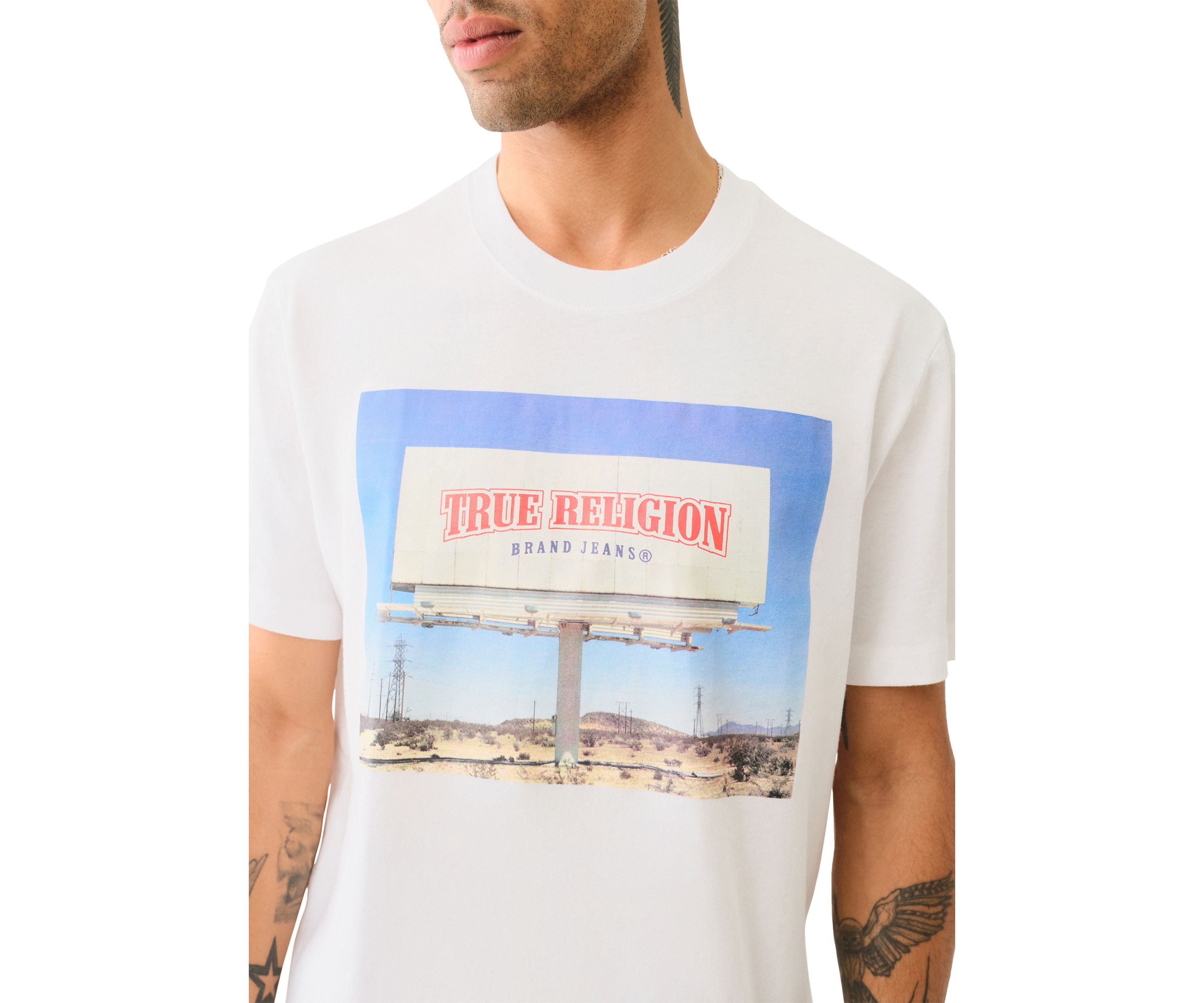 Mens Billboard Short Sleeve Logo Graphic T-Shirt