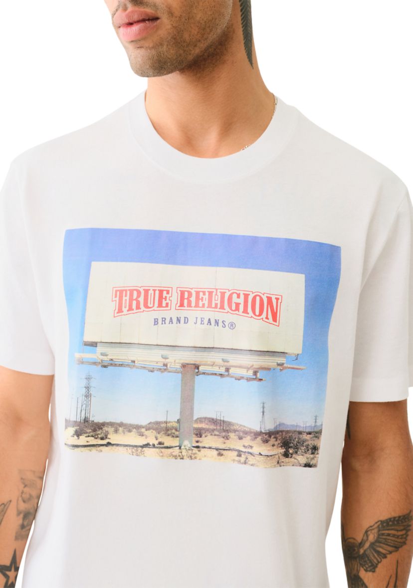 Mens Billboard Short Sleeve Logo Graphic T-Shirt