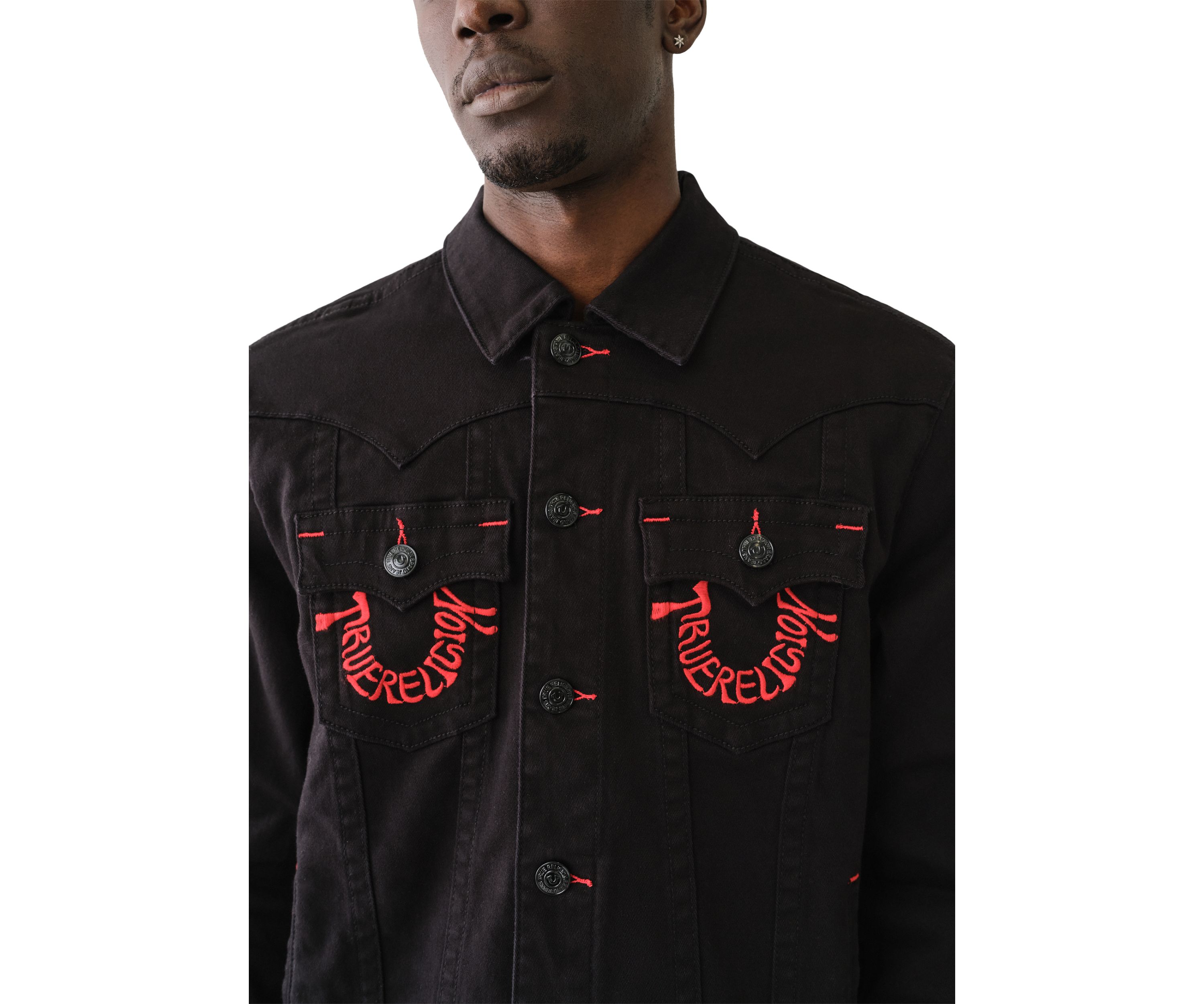 Jimmy Embroidered Pocket Denim Jacket