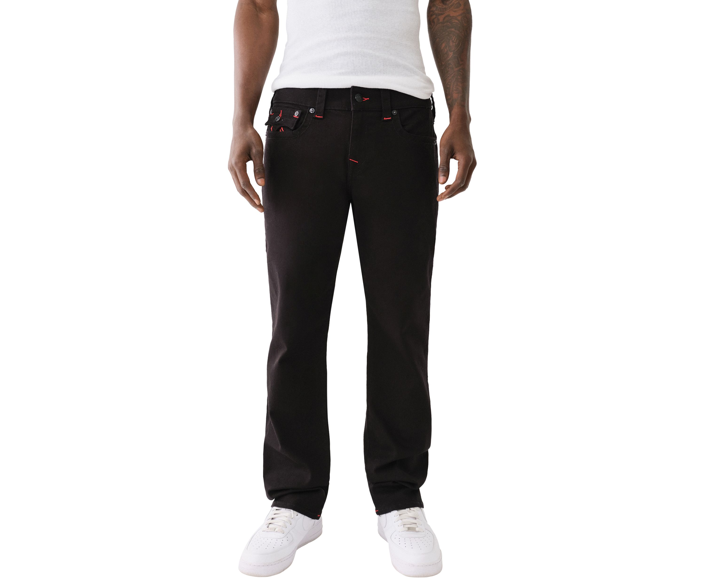 Mens Ricky Straight Fit Flap Jeans