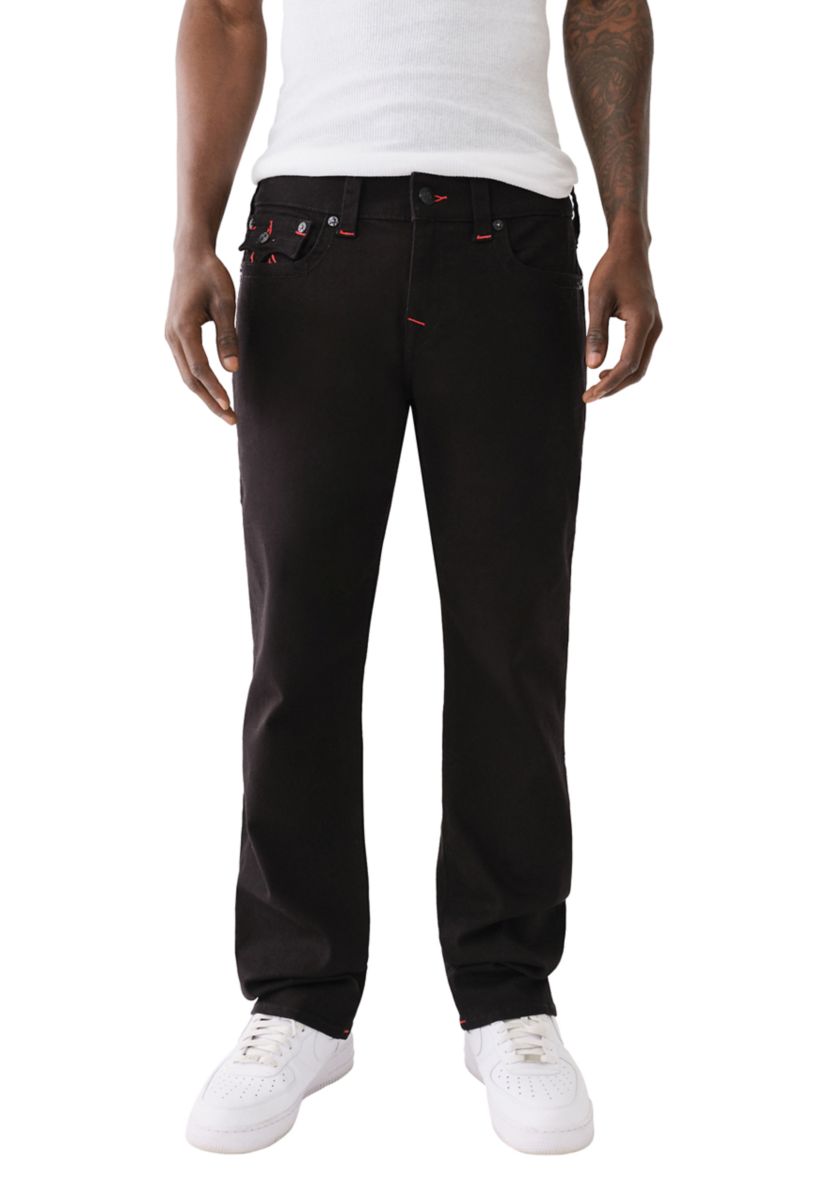 Mens Ricky Straight Fit Flap Jeans