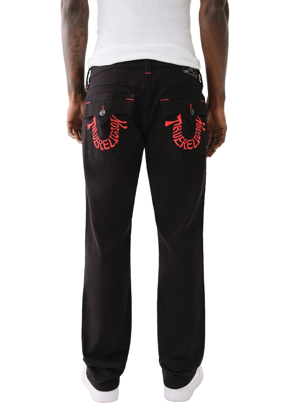 Mens Ricky Straight Fit Flap Jeans