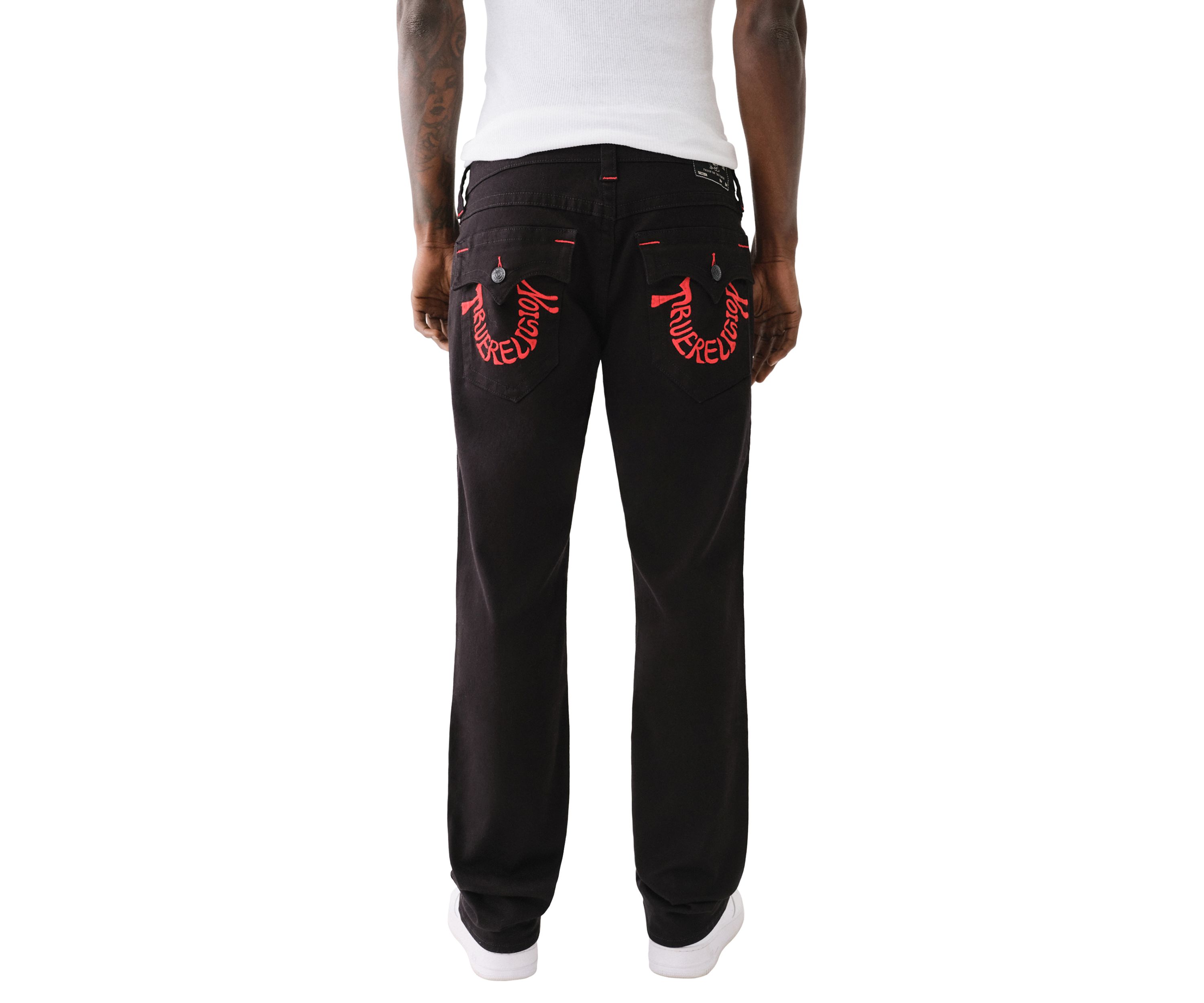 Mens Ricky Straight Fit Flap Jeans